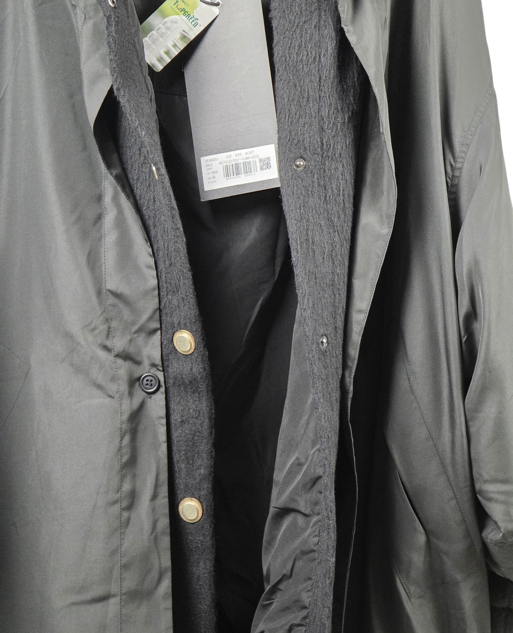 Oof wear jas nieuw oversized regen winter duffe coat relaxed fit zwart xl xxl tweedehands dames designer