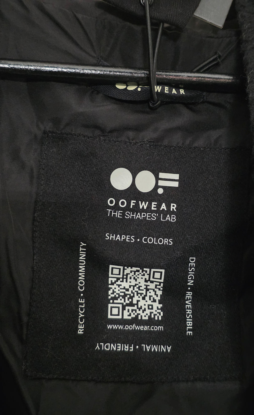 Oof wear jas nieuw oversized regen winter duffe coat relaxed fit zwart xl xxl tweedehands dames designer