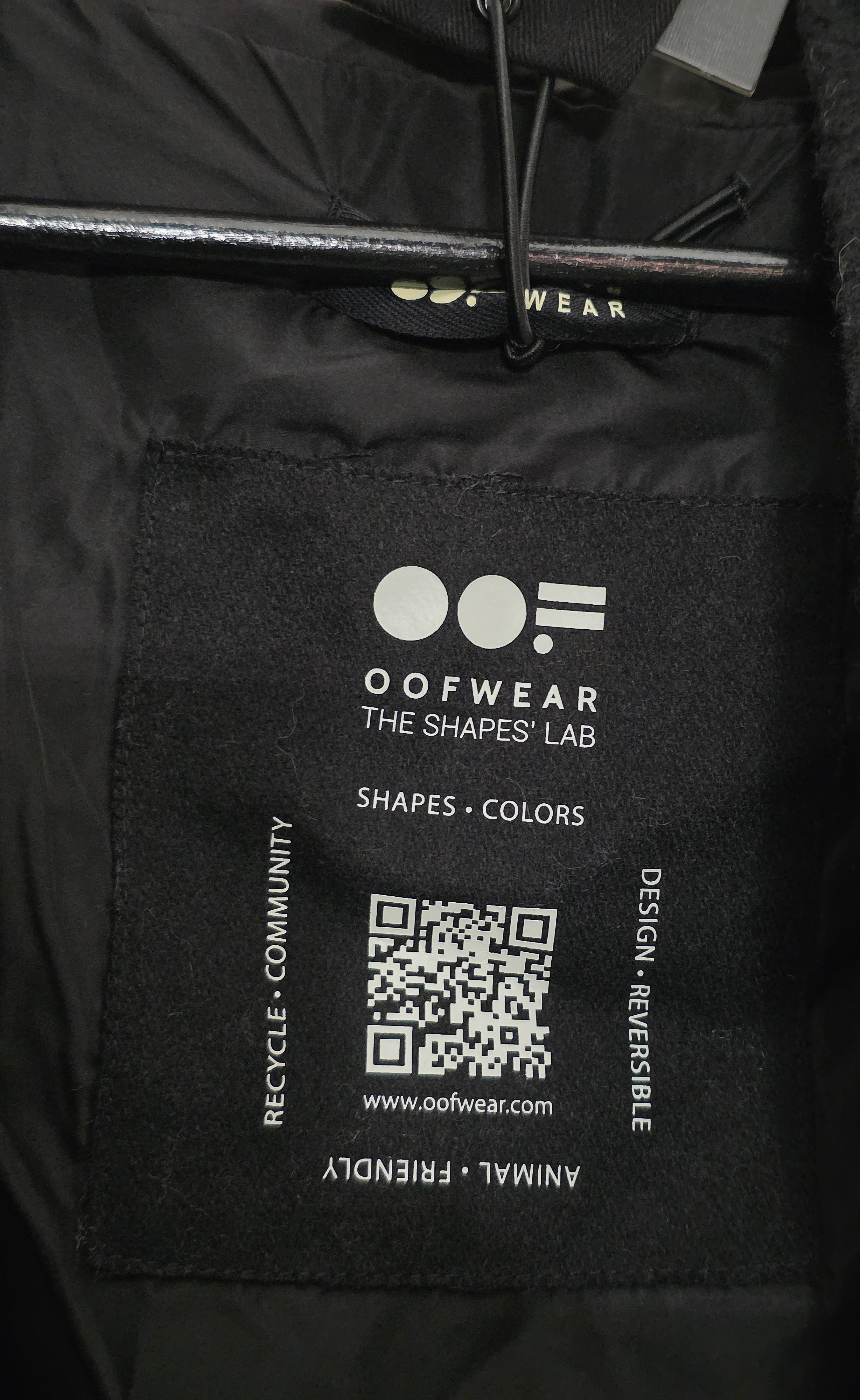 Oof wear jas nieuw oversized regen winter duffe coat relaxed fit zwart xl xxl tweedehands dames designer