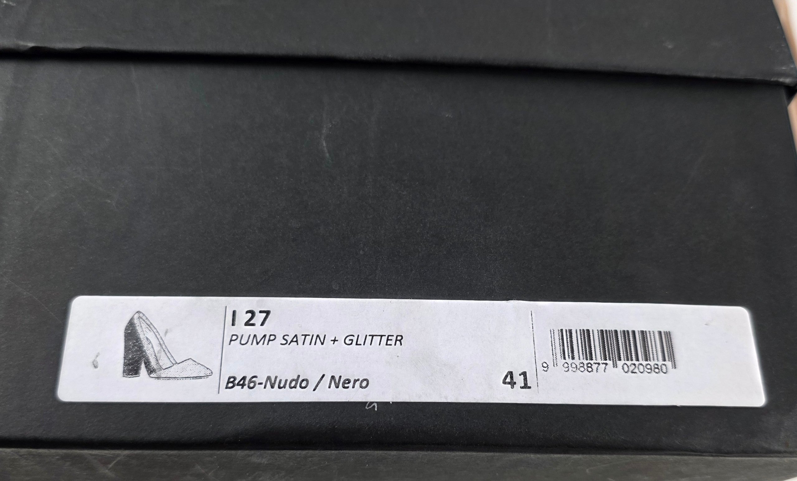 Giambattista Valli glitter schoenen hoge hakken beige zwart 41 tweedehands dames designer