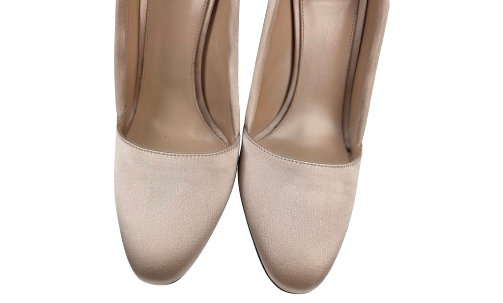 Giambattista Valli glitter schoenen hoge hakken beige zwart 41 tweedehands dames designer