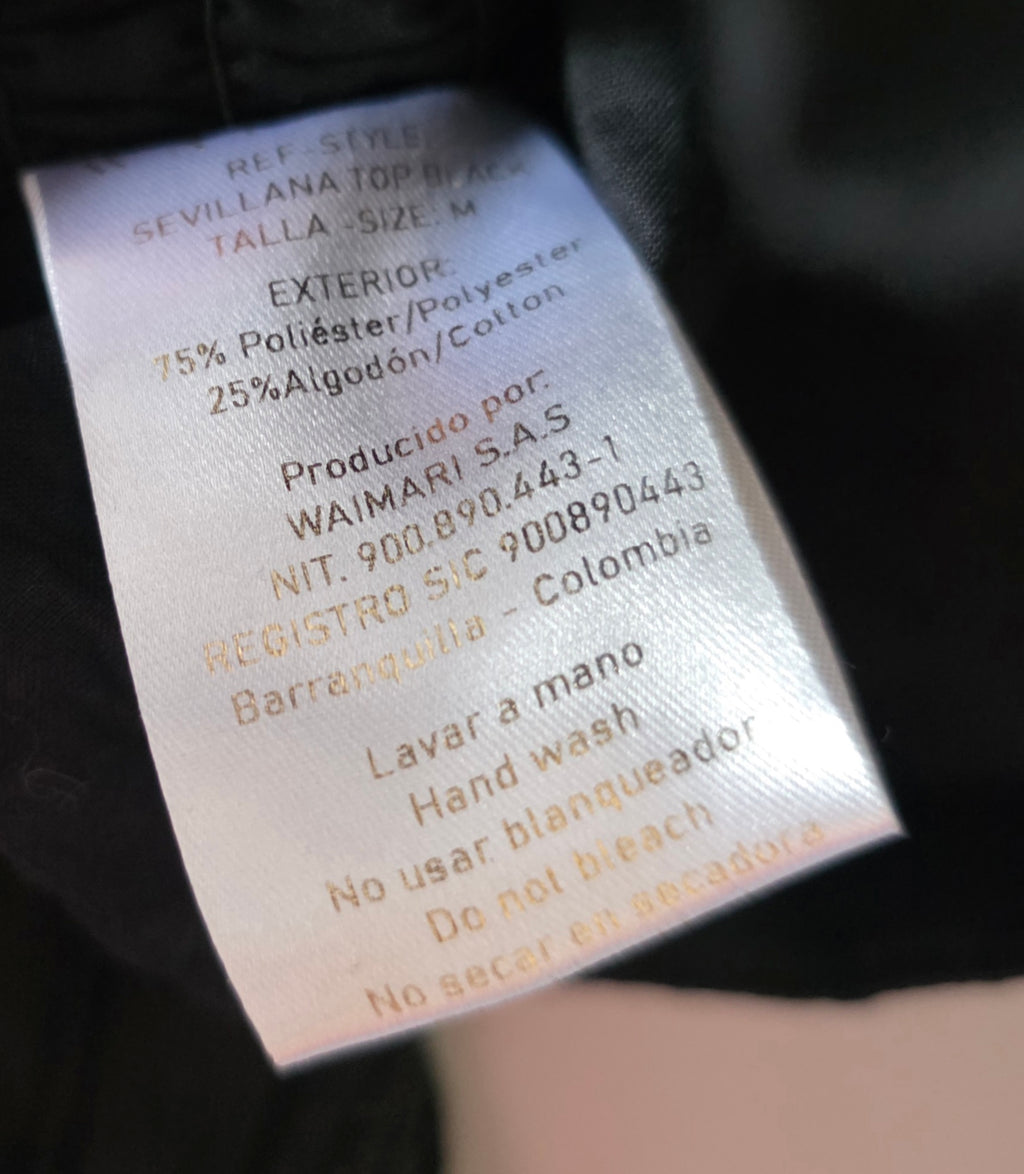 Waimari sevilla crop top zwart 38 M nieuw resortwear designer statement piece resortwear ibiza boho chic