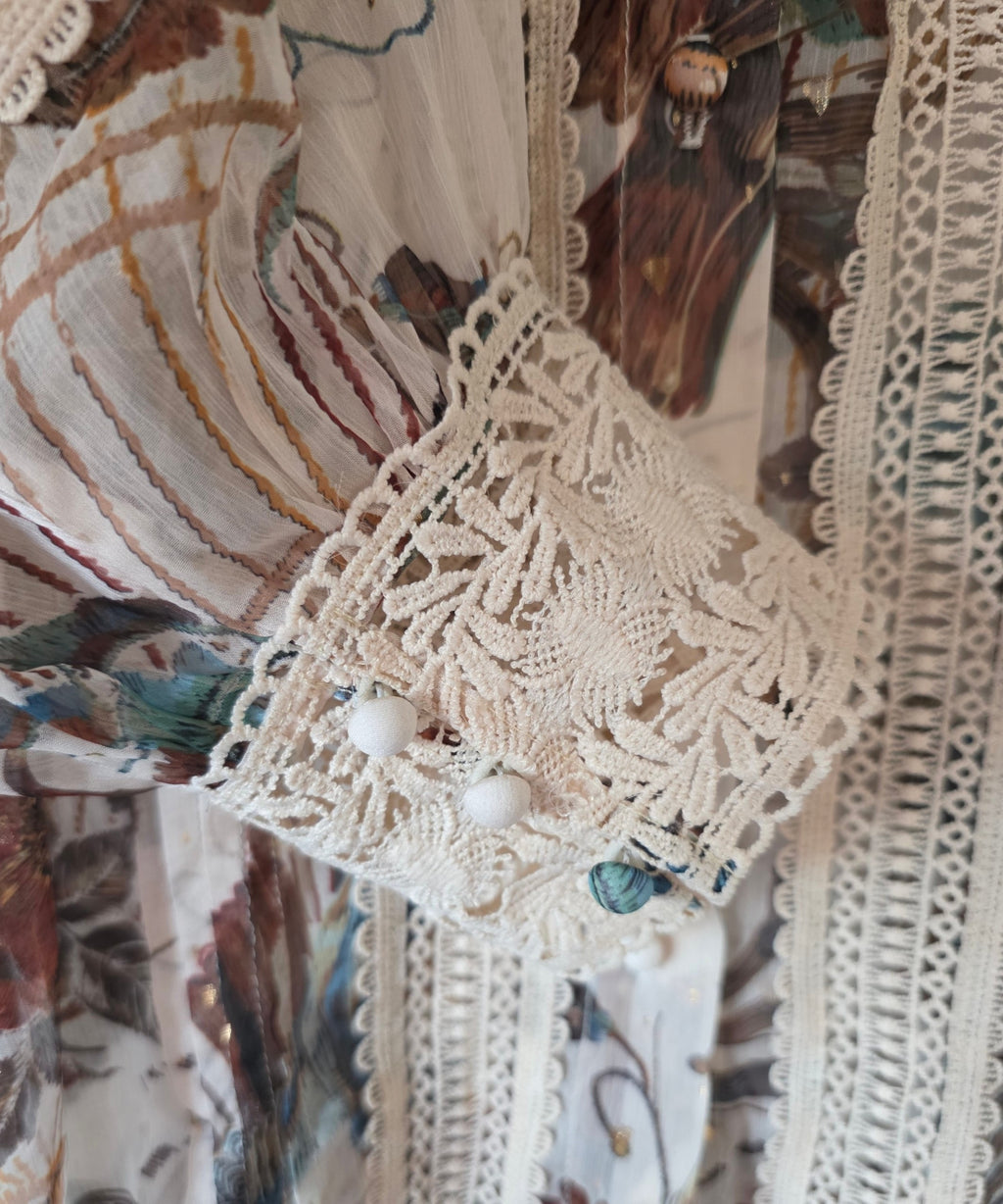 Dream catcher set rok en blouse boho ibiza resortwear xs s 34 36 pre-loved designer