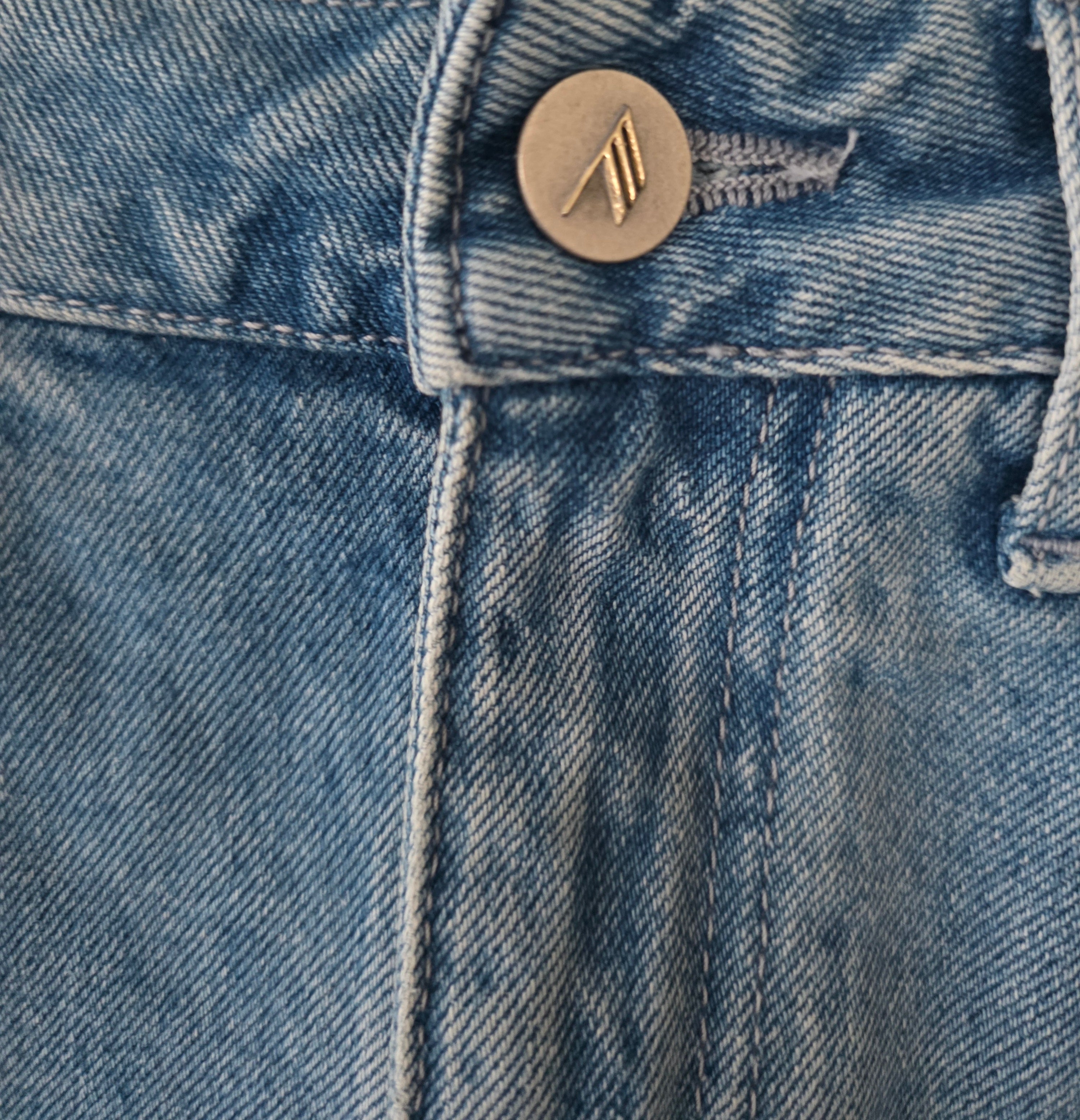 The Attico mid blue washed jeans spijkerrok mini xs 34 tweedehands dames designer