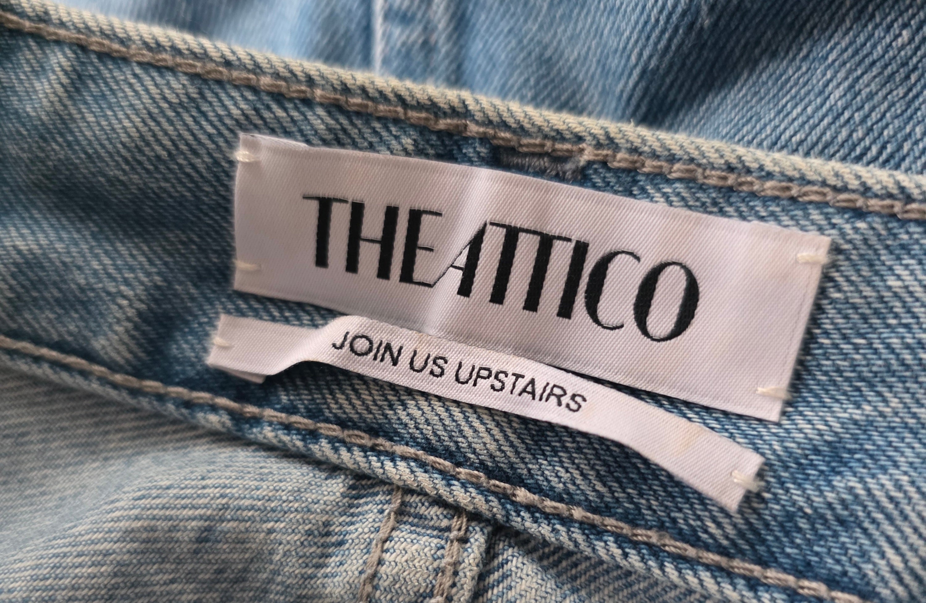 The Attico mid blue washed jeans spijkerrok mini xs 34 tweedehands dames designer