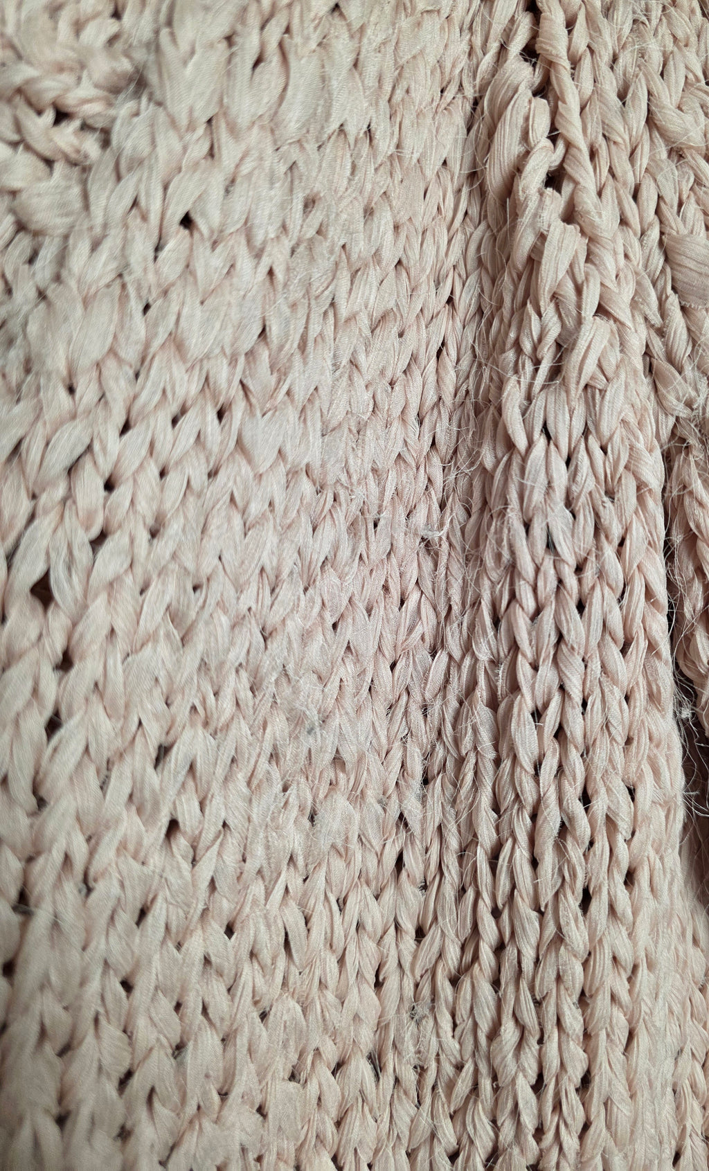 Mes Demoiselles Paris Enora chunky knit cardigan roze  oversized tweedehands dames designer T1