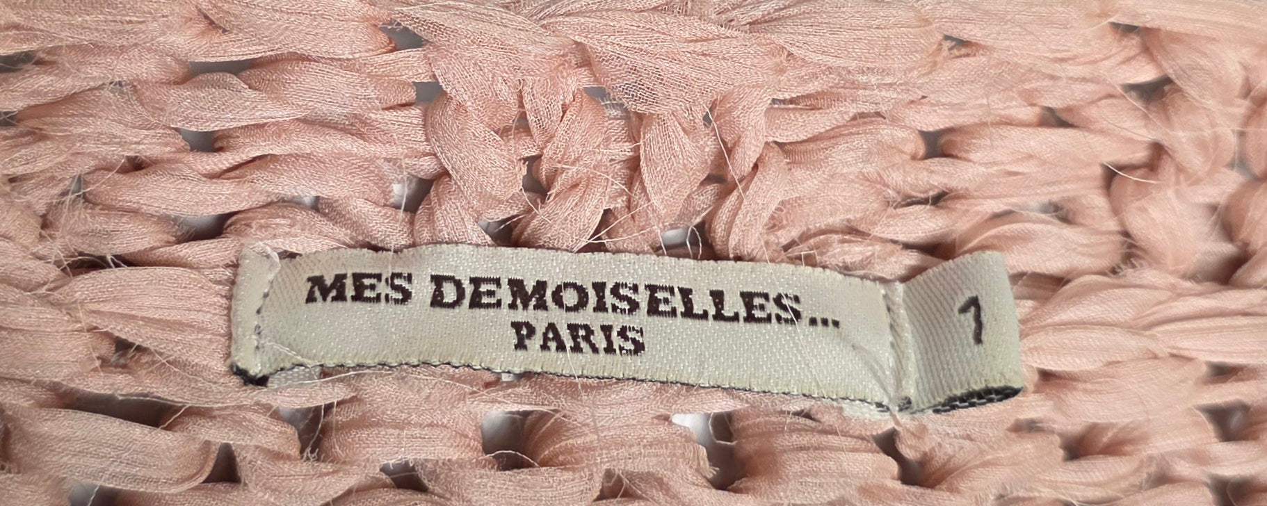 Mes Demoiselles Paris Enora chunky knit cardigan roze  oversized tweedehands dames designer T1