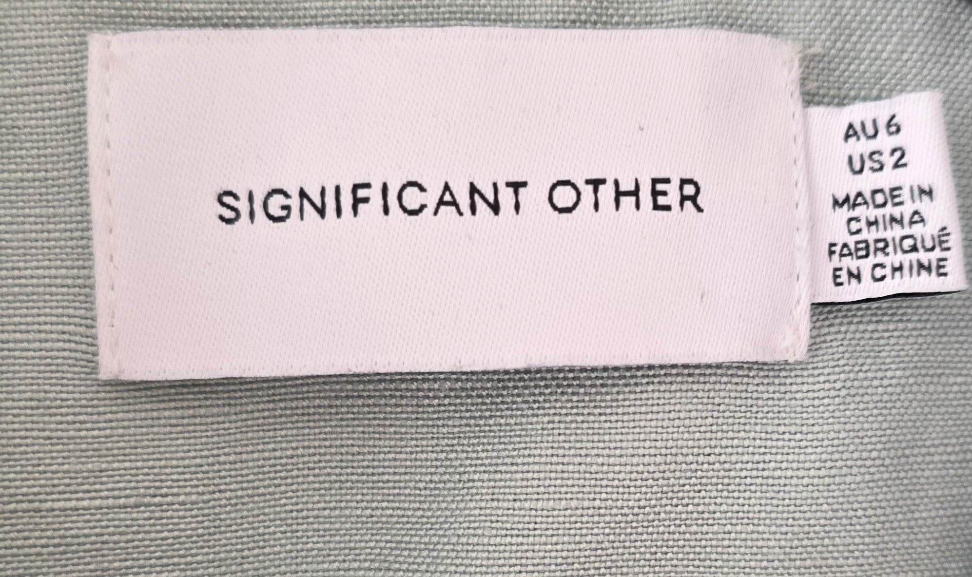 Significant Other mint groen cut out blazer linnen met strik xs 34 tweedehands dames designer