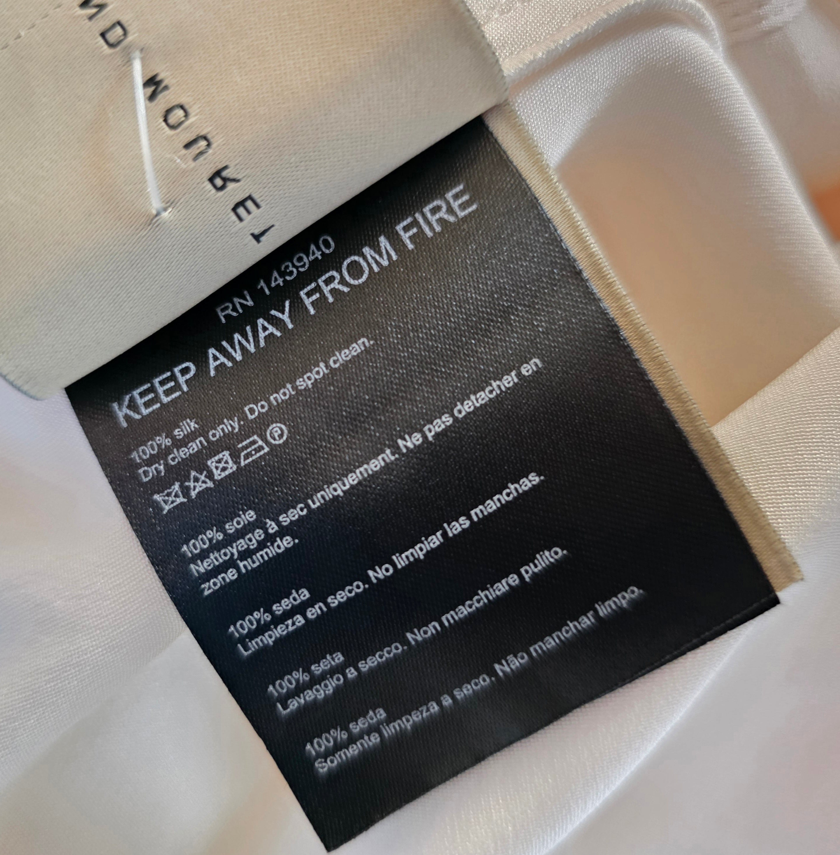 Roland Mouret zijde broek crème FR36 pre-loved