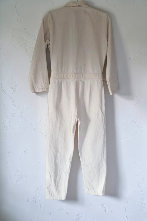 Amê Antwerp denim jeans jumpsuit crème wit 36 S tweedehands dames designer