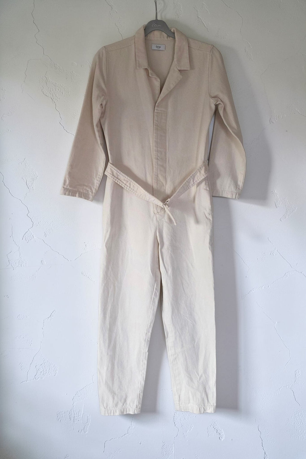 Amê Antwerp denim jumpsuit crème 36 S pre-loved