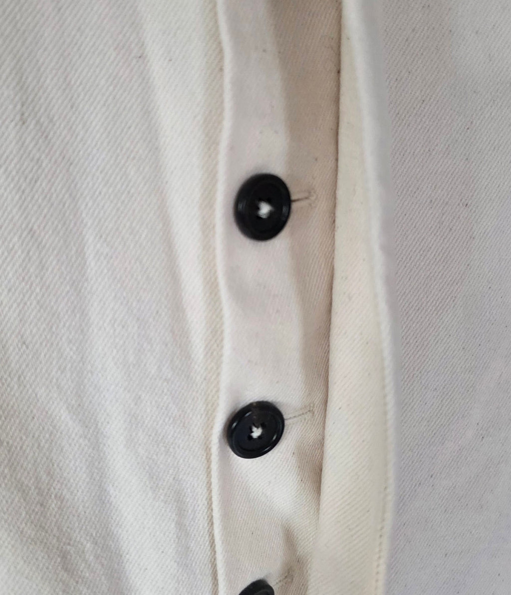 Amê Antwerp denim jumpsuit crème 36 S pre-loved