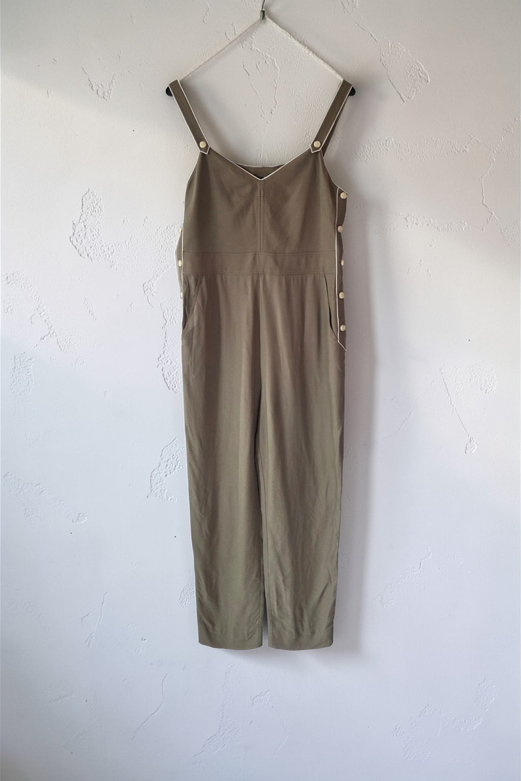 Rag & Bone enkellengte jumpsuit Tia olijfgroen s 36 nieuw tweedehands dames designer