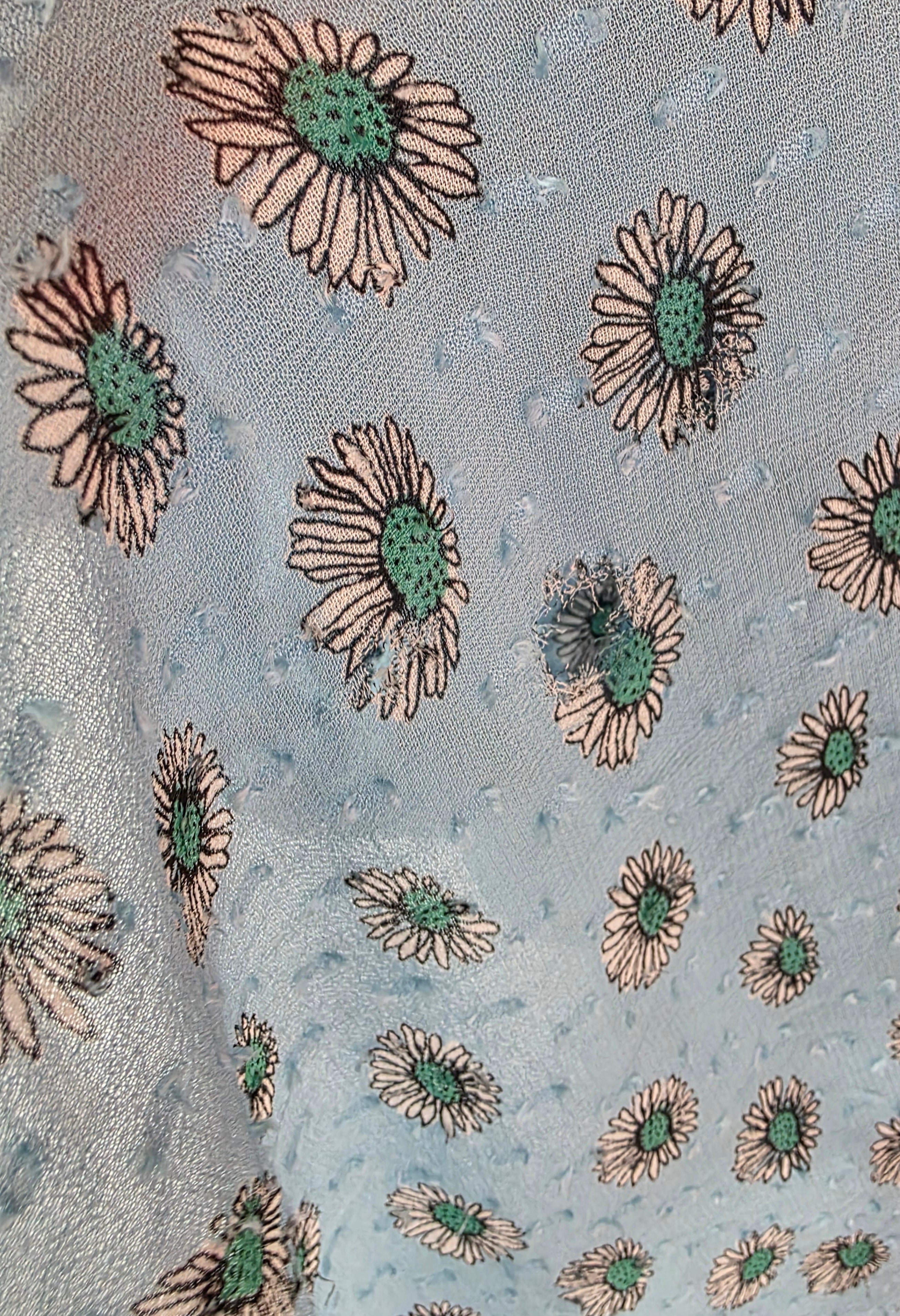 Essentiel Antwerp midi jurk Daisy blauw semi sheer 38 M tweedehands dames designer
