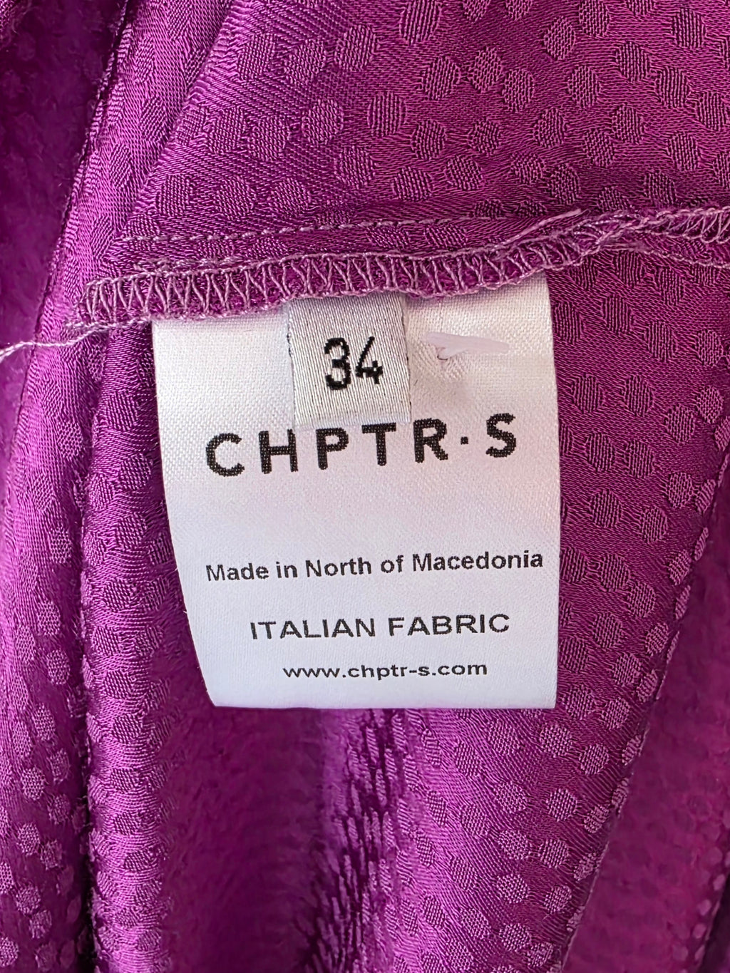 Chptr-S chptrs lange maxi jurk paars xs 34 tweedehands dames designer