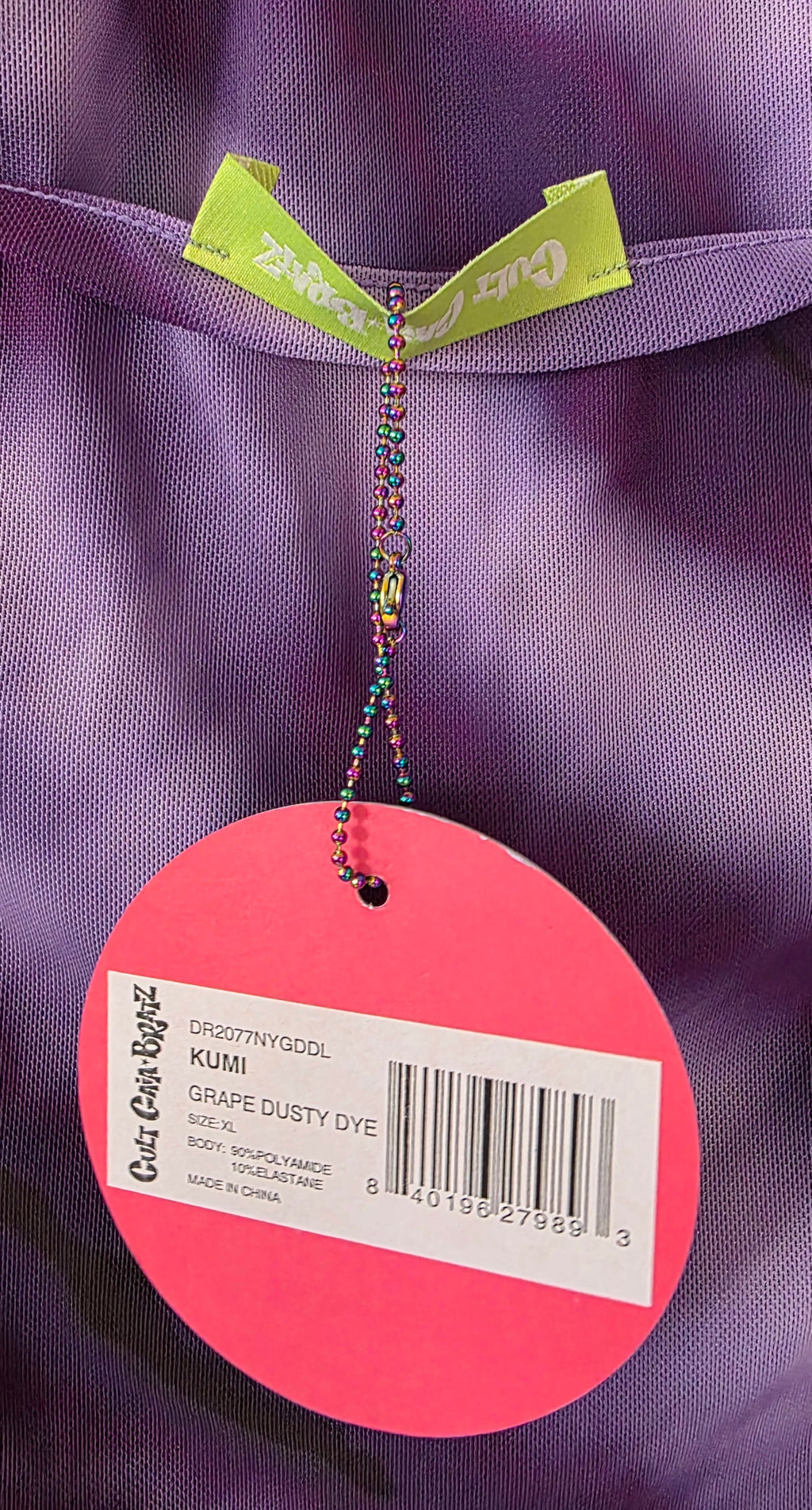 Cult Gaia Bratz collab jurk Kumi tie dye paars xl nieuw