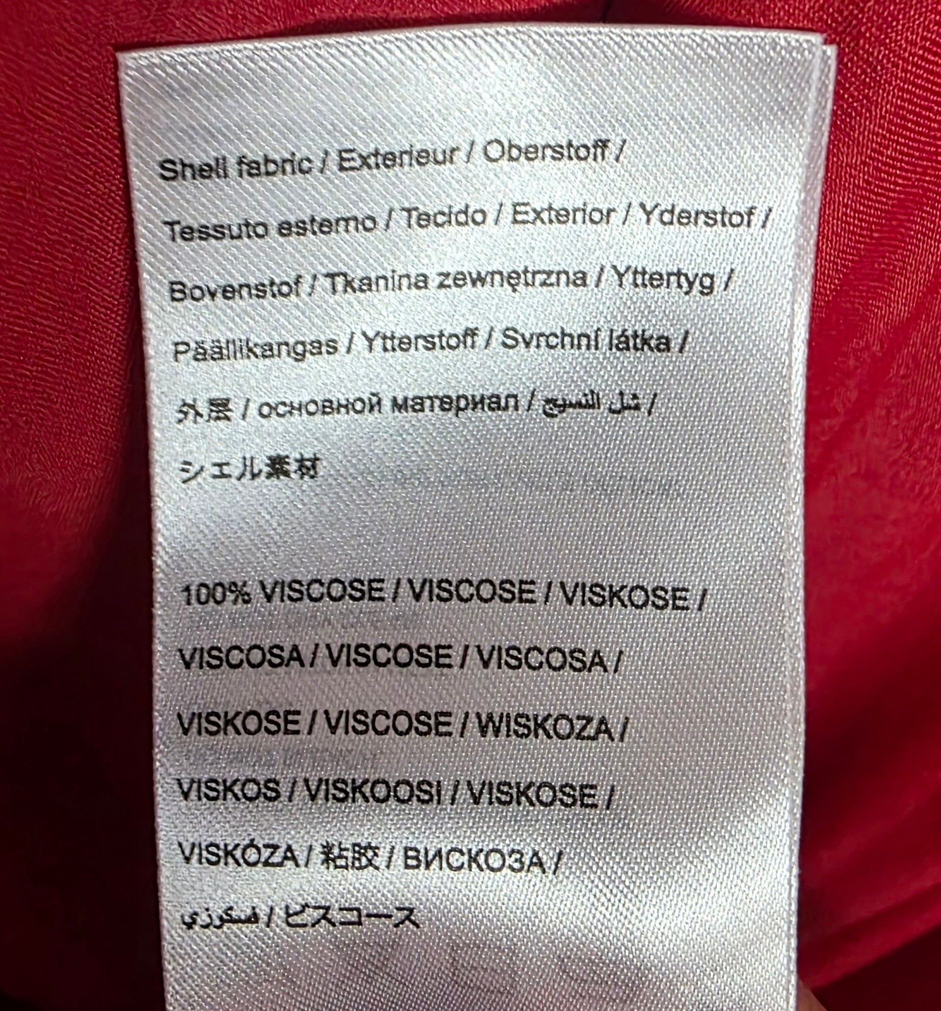 Farm Rio rode puff sleeve cut-out maxi jurk L – nieuw met mini vlekje