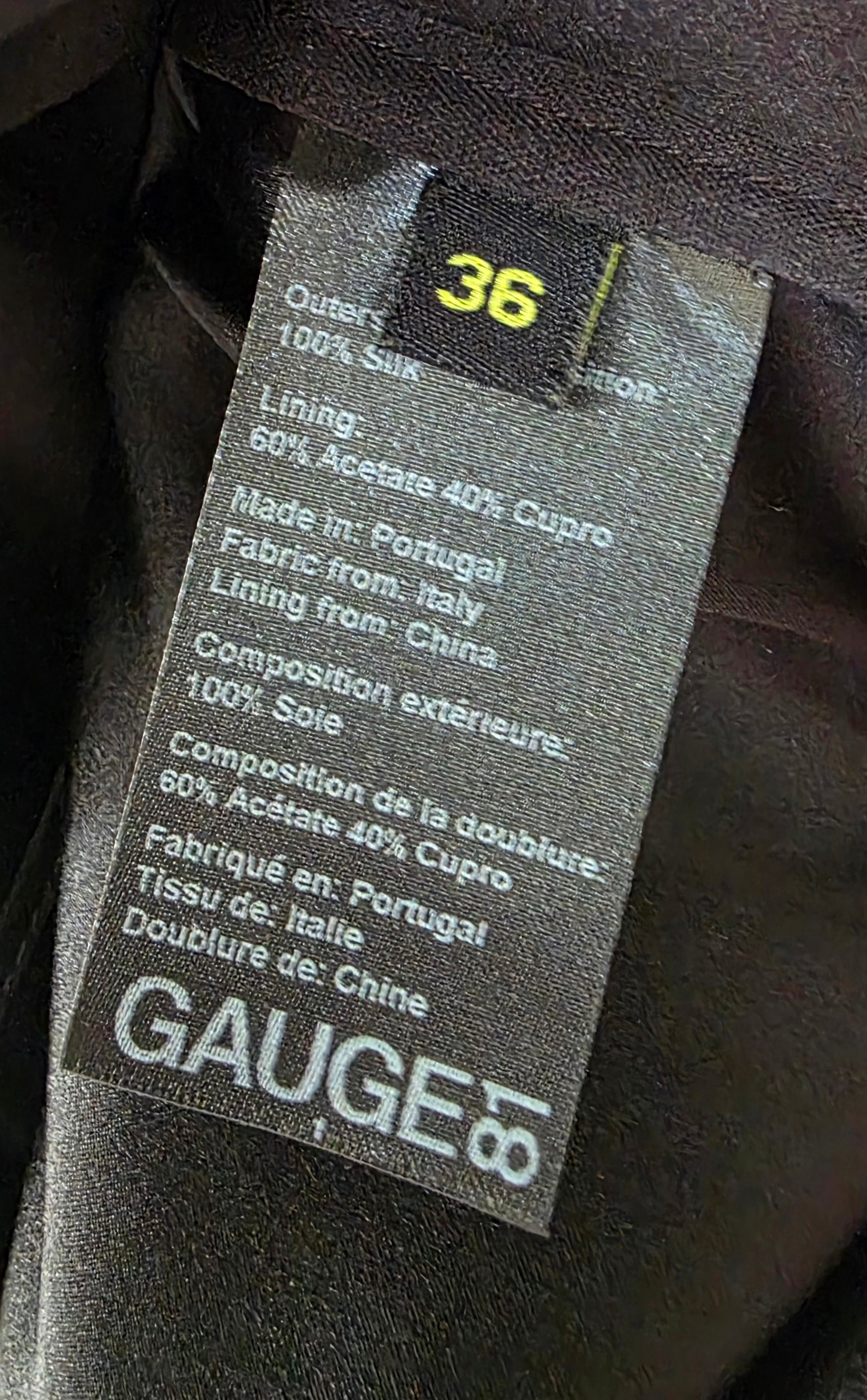 Gauge81 mini jurk Samaca zijden zwart 36 S tweedehands dames designer