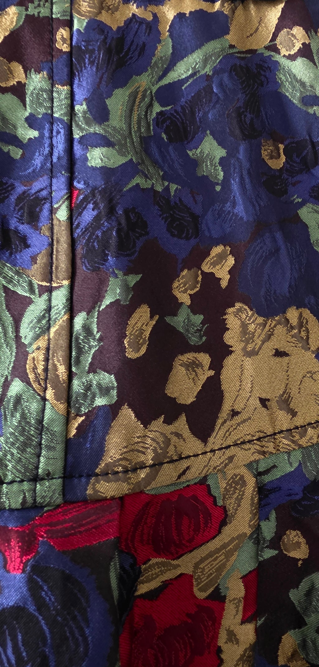 Oscar de la Renta zijden rok groen 34/36 us4 vintage tweedehands dames designer