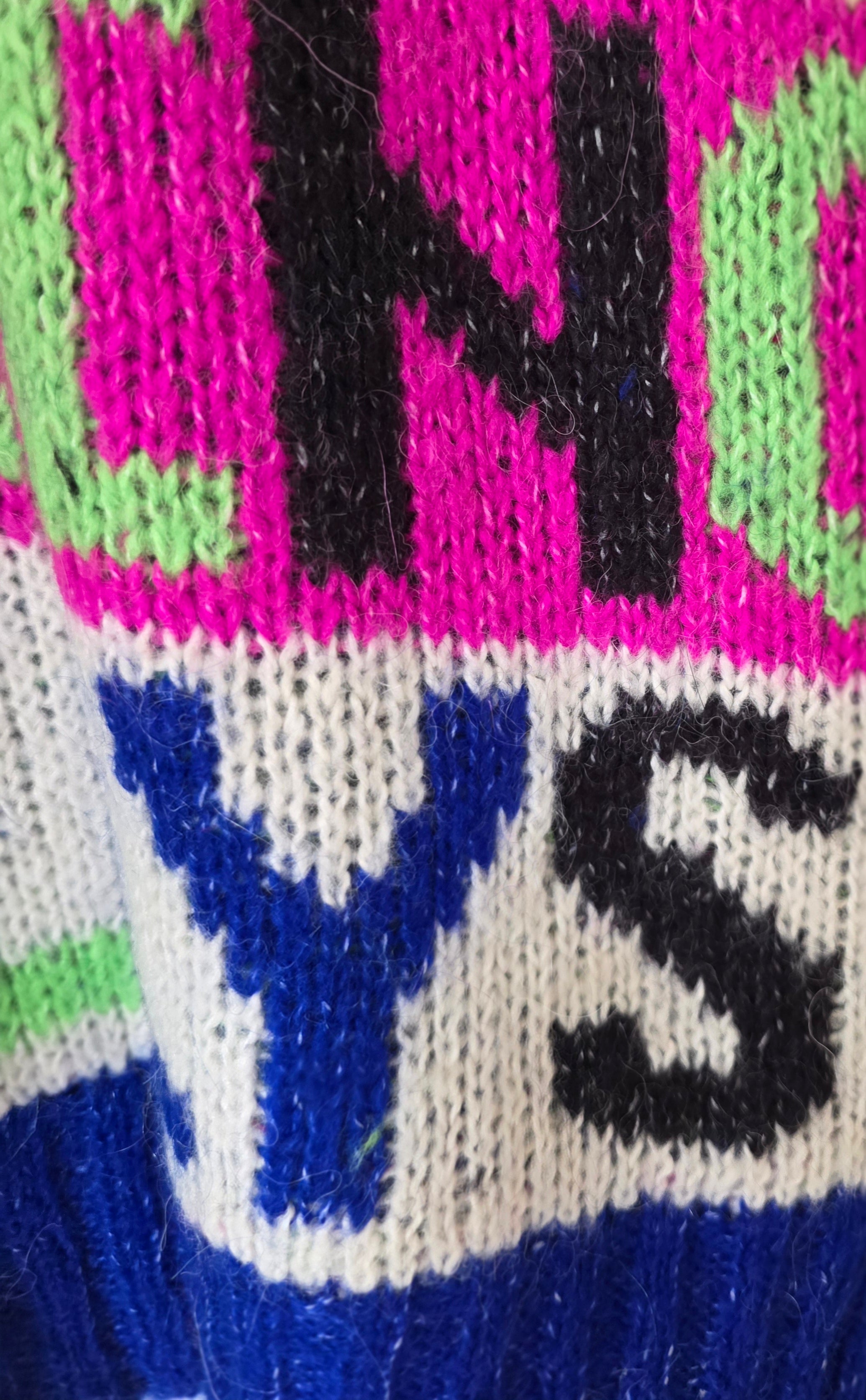 Lollys Laundry logo knit trui sweater maat L 40 tweedehands dames designer