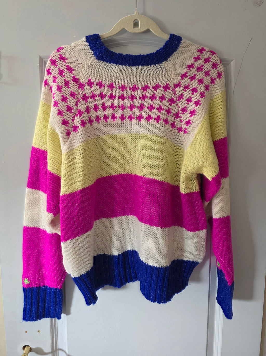 Lollys Laundry logo knit trui sweater maat L 40 tweedehands dames designer