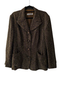 Jil Sander vintage blazer jasje wol cashmere groen FR44 EU42 tweedehands dames designer