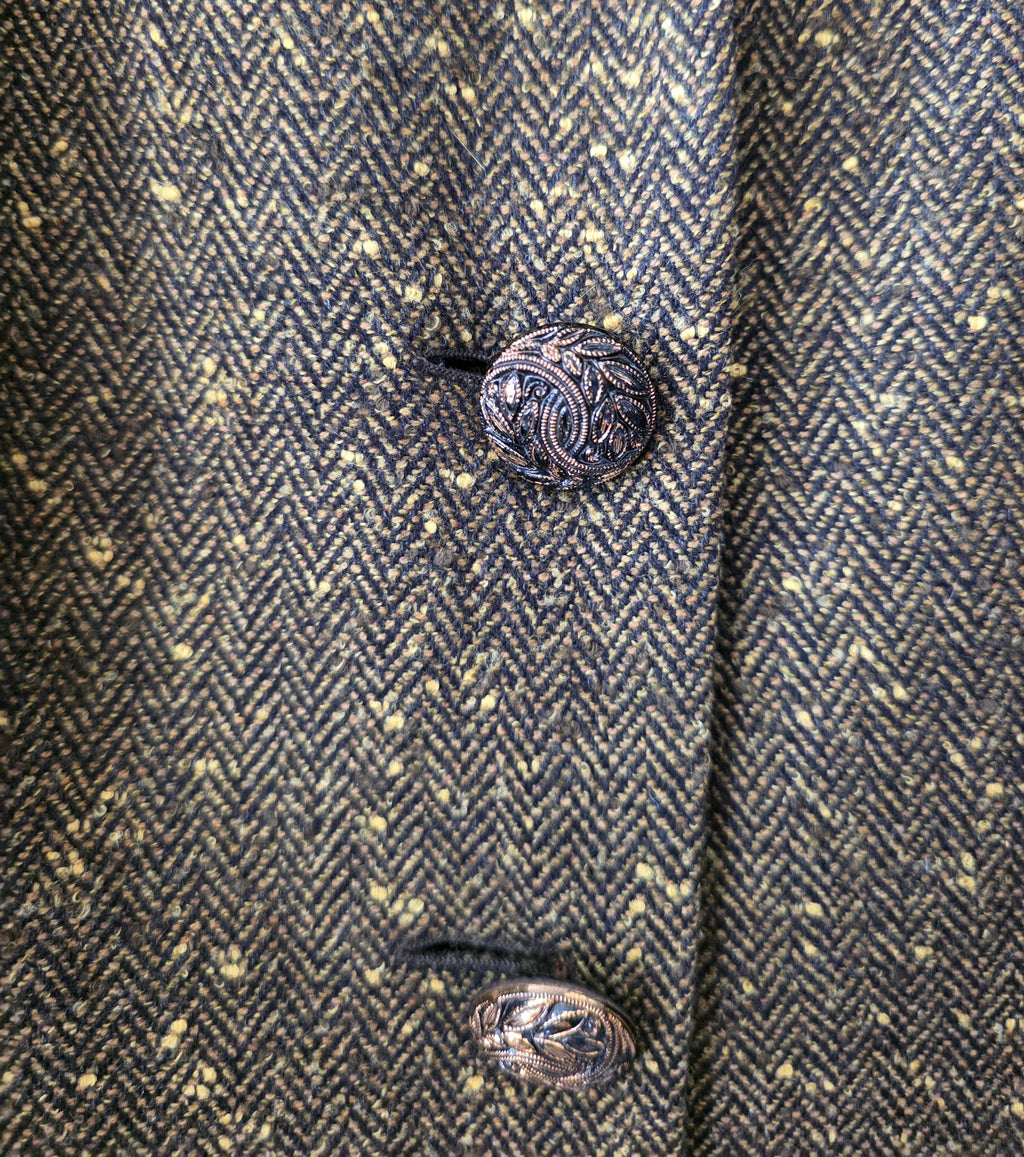 Jil Sander vintage blazer jasje wol cashmere groen FR44 EU42 tweedehands dames designer