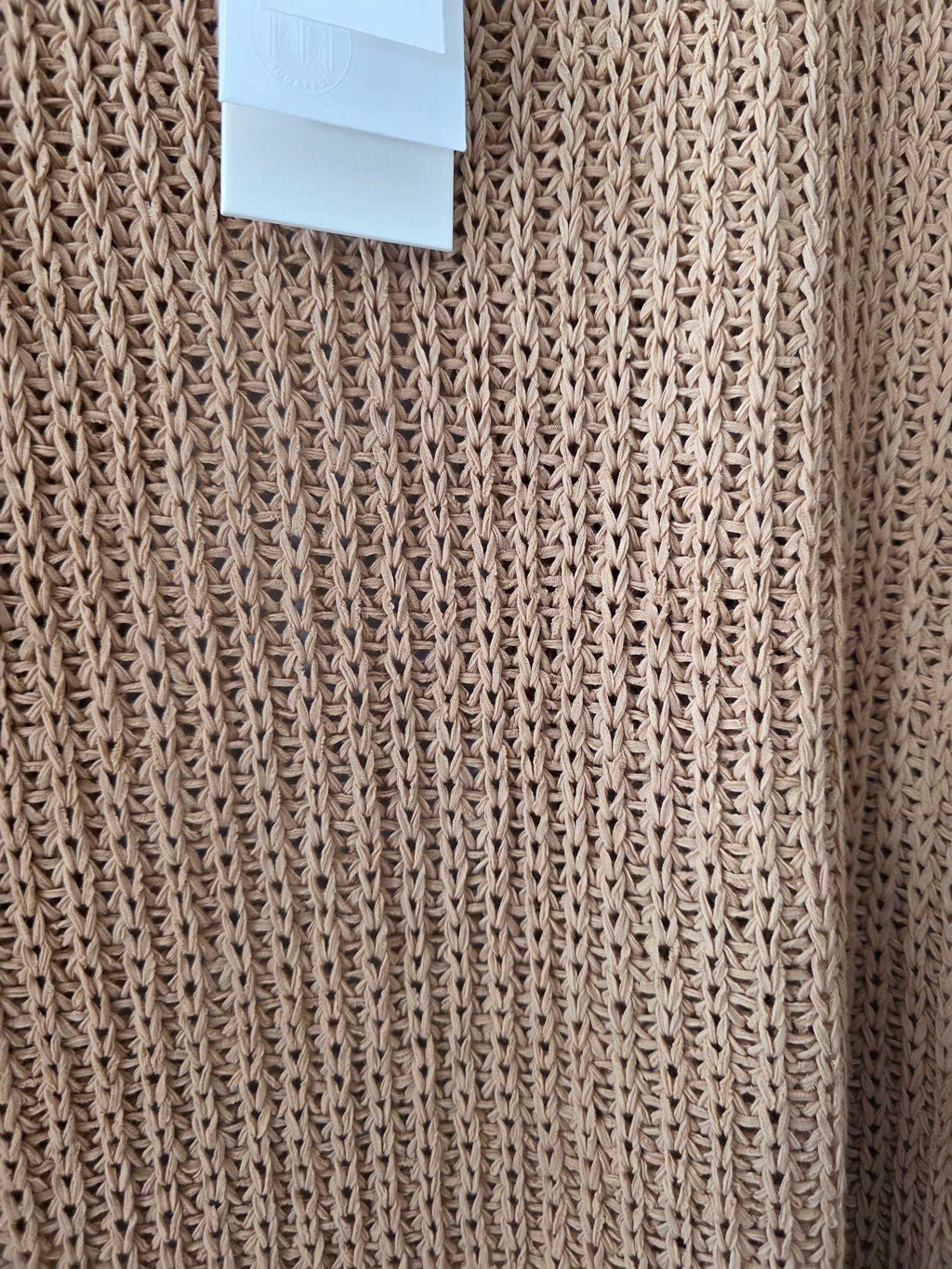 Nanushka nude beige oversized chunky knit trui L nieuw