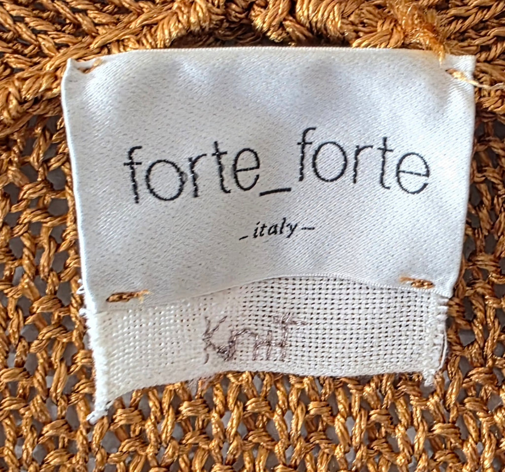 Forte forte knit vest mosterdgeel oranje L 40 pre-loved