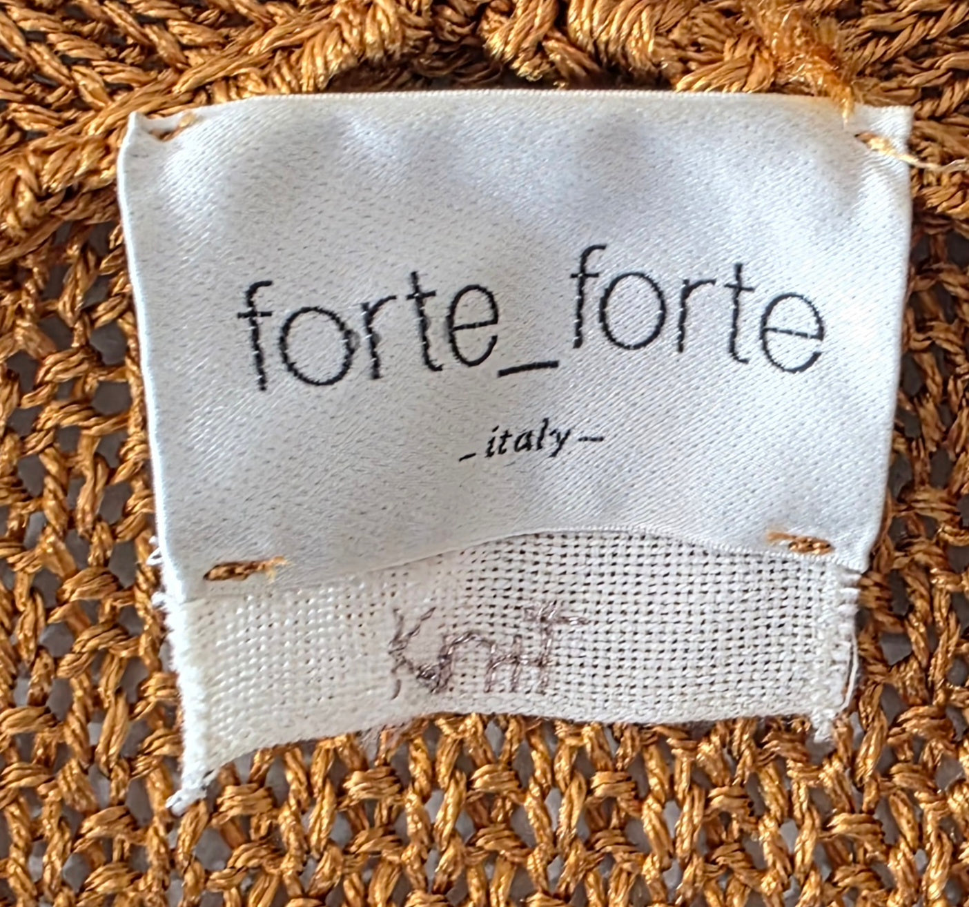 Forte forte knit vest mosterdgeel oranje L 40 pre-loved