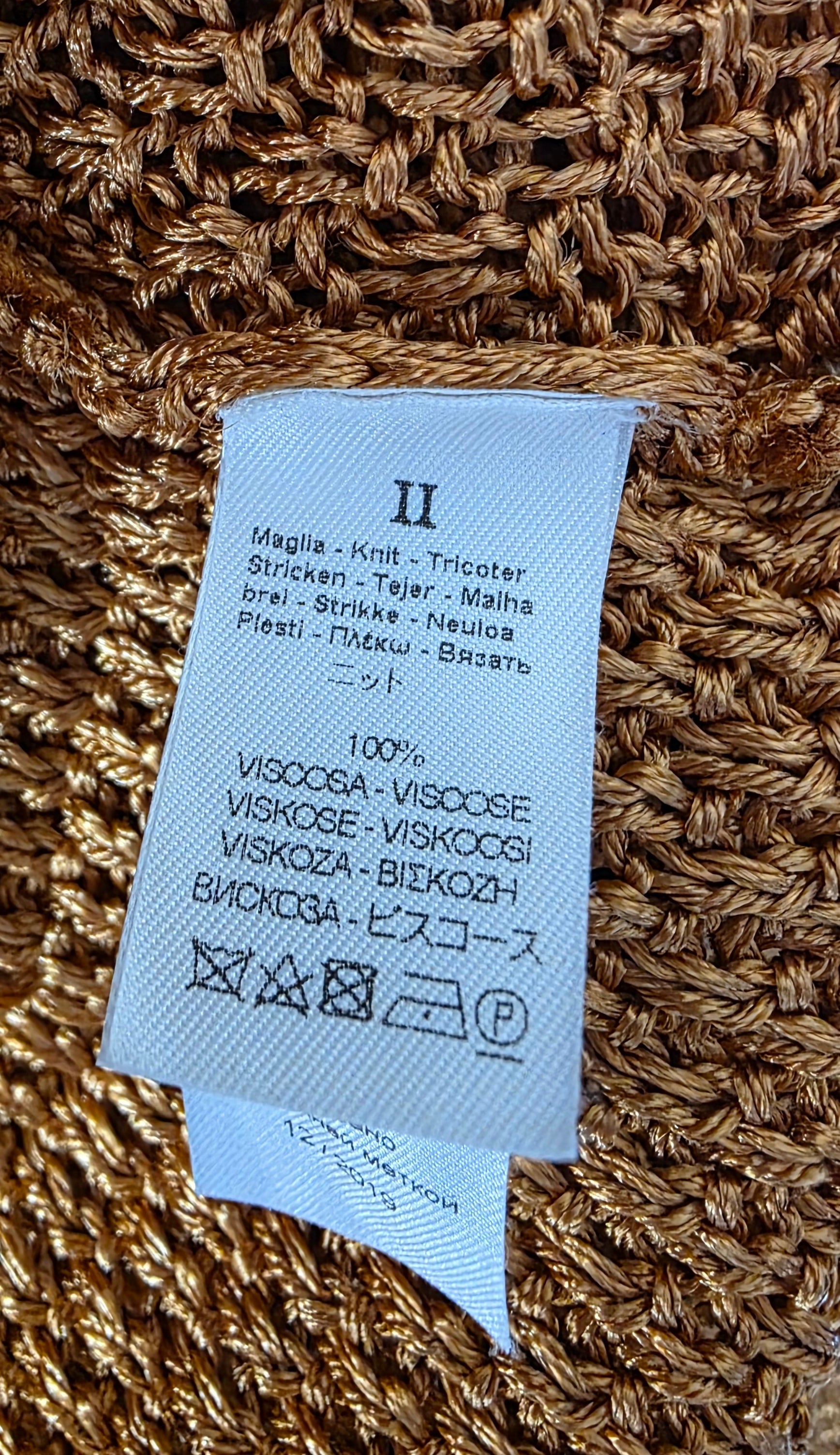 Forte forte knit vest mosterdgeel oranje L 40 pre-loved