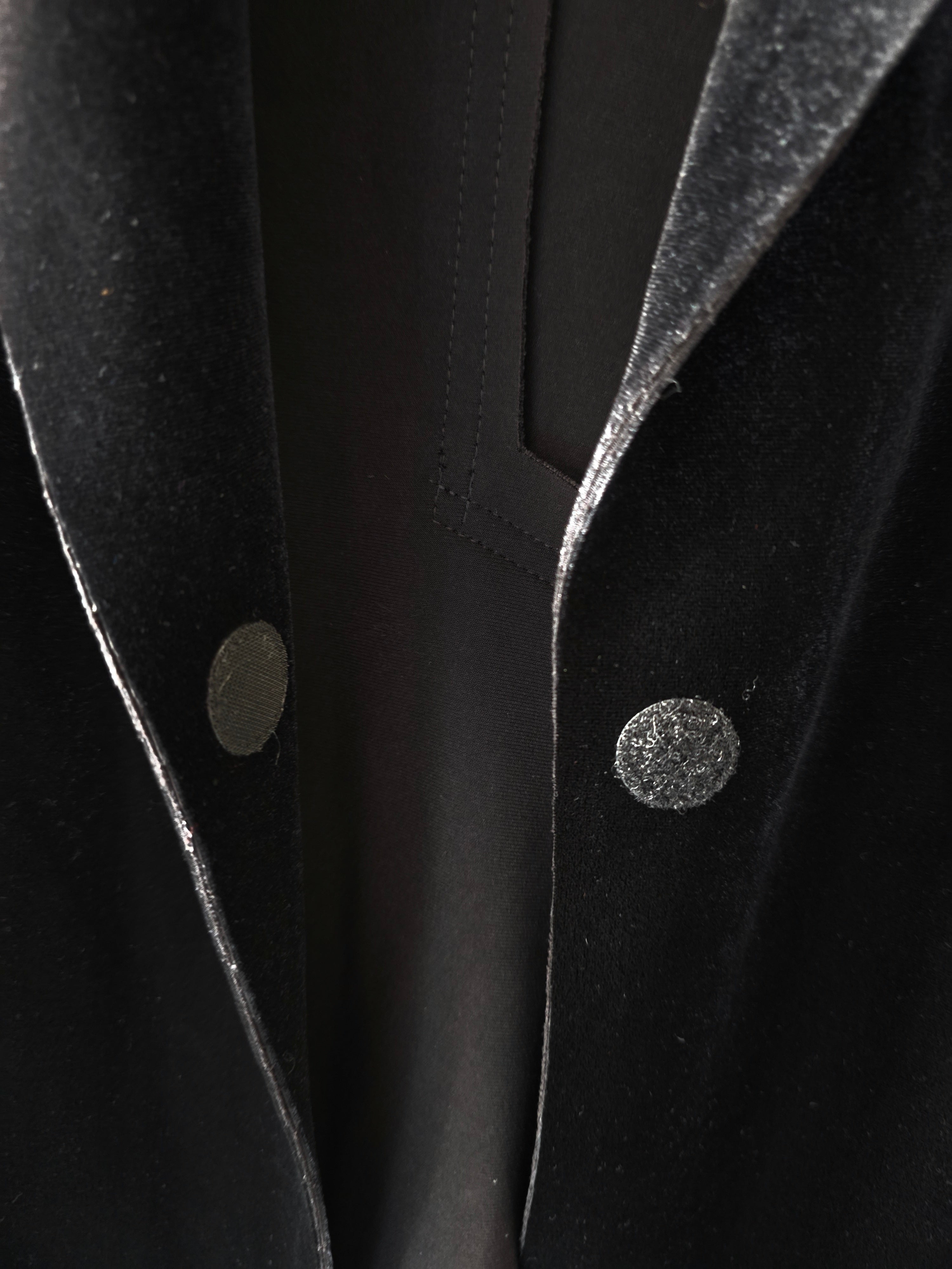 Norma Kamali velvet blazer jasje zwart xl 42 tweedehands dames designer