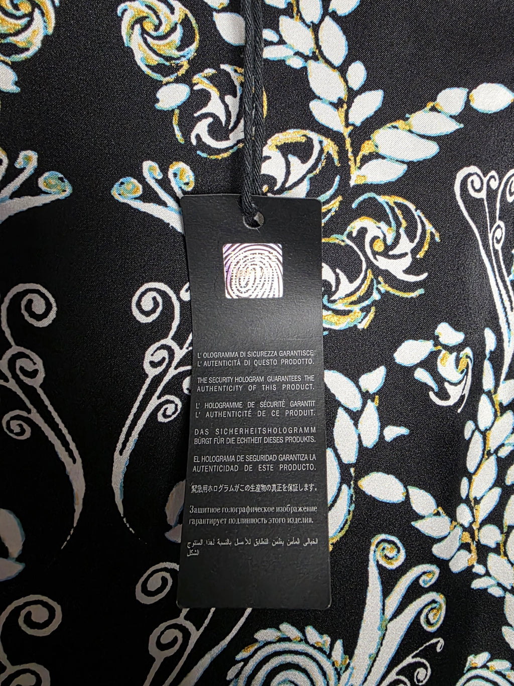 Just Cavalli zijde jurk baroque print zwart it42 nieuw