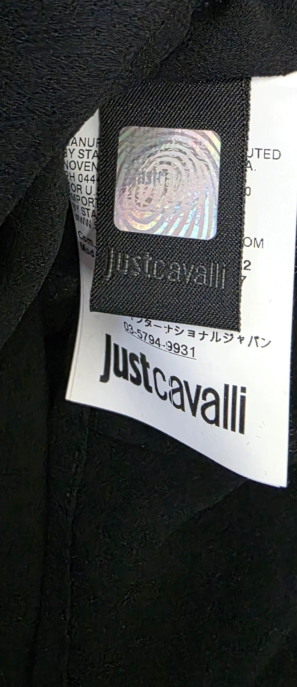 Just Cavalli zijde jurk baroque print zwart it42 nieuw