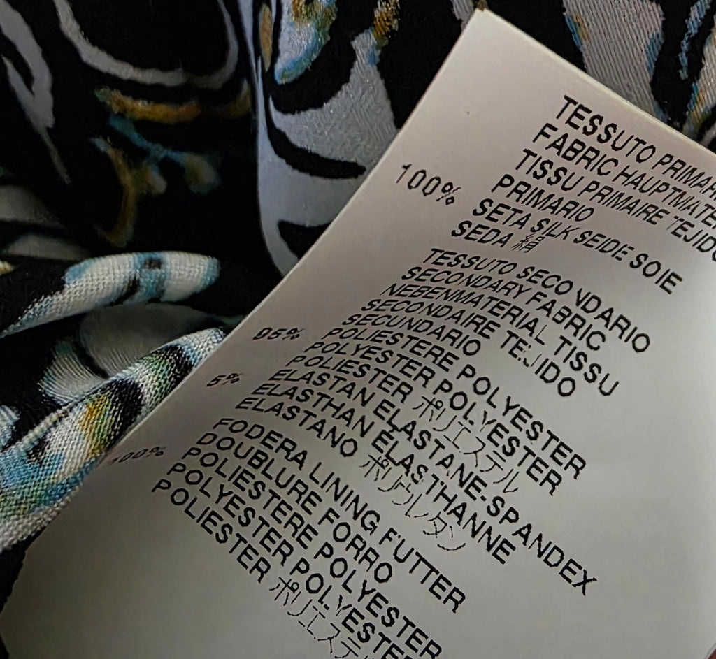 Just Cavalli zijde jurk baroque print zwart it42 nieuw