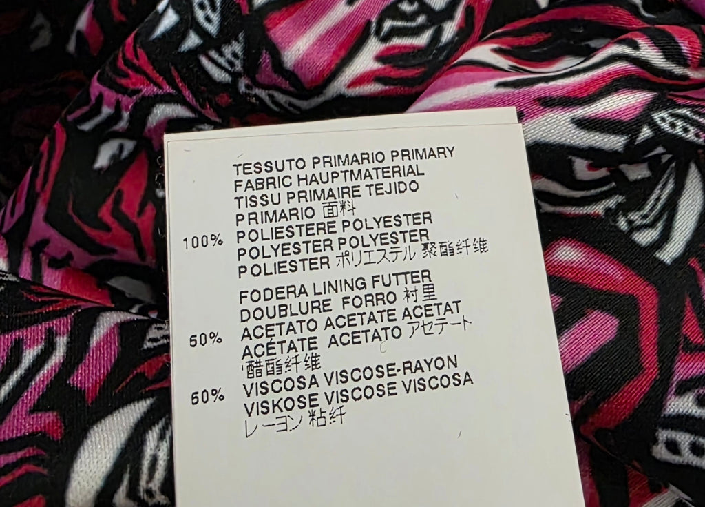 Just Cavalli mini jurk tijger roze zwart IT40 S36 tweedehands dames designer