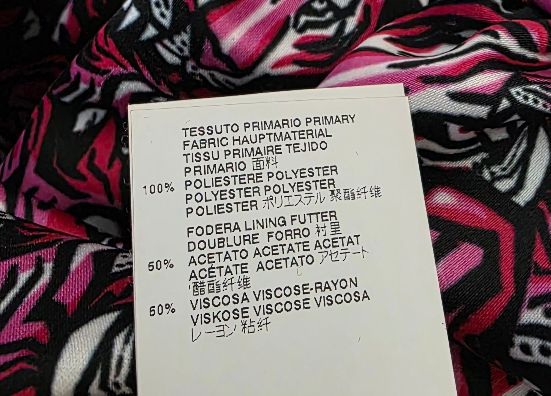 Just Cavalli mini jurk tijger roze zwart IT40 S36 tweedehands dames designer