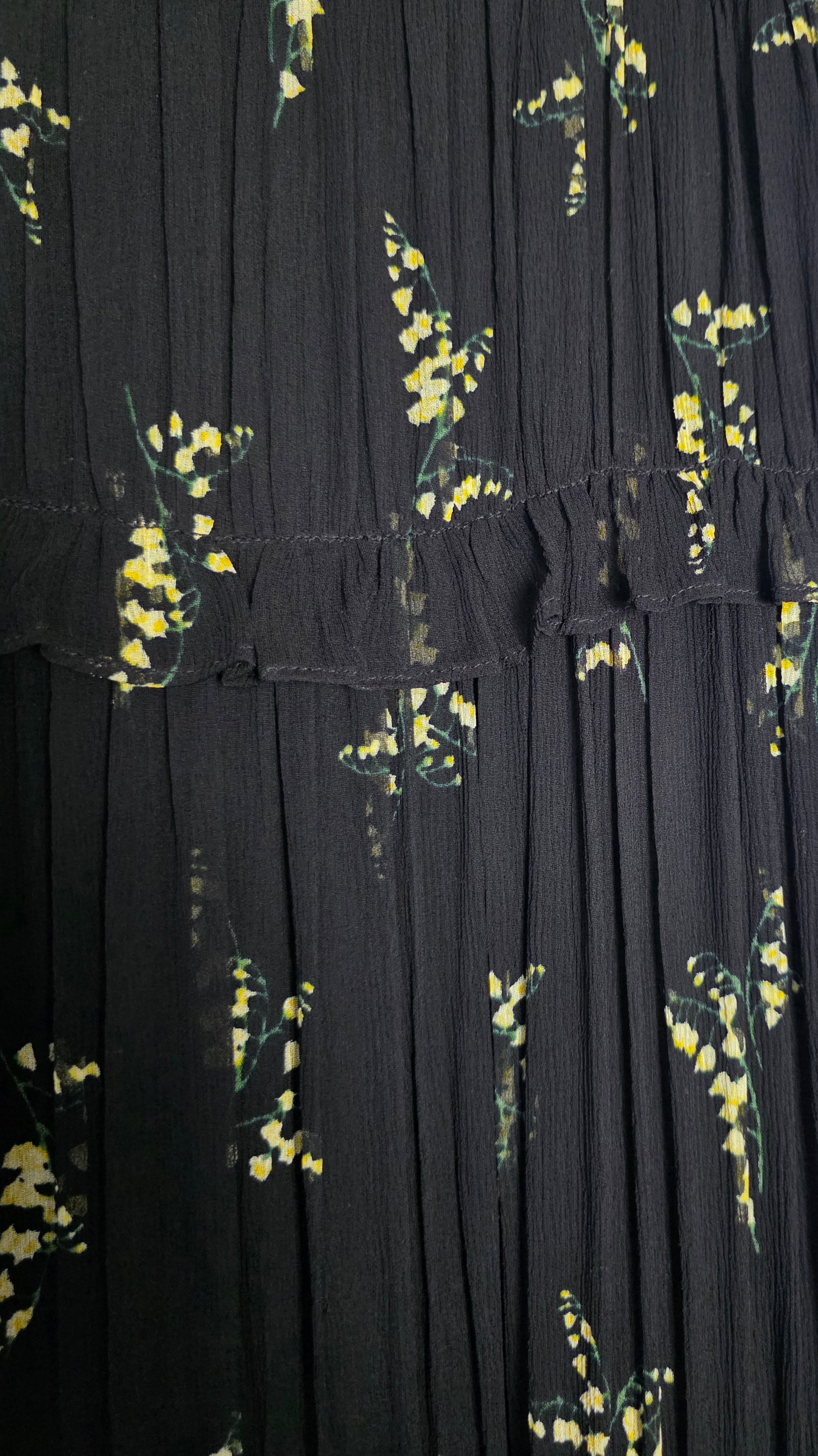 Ba&sh lange maxi rok zwart geel 36 S tweedehands dames designer