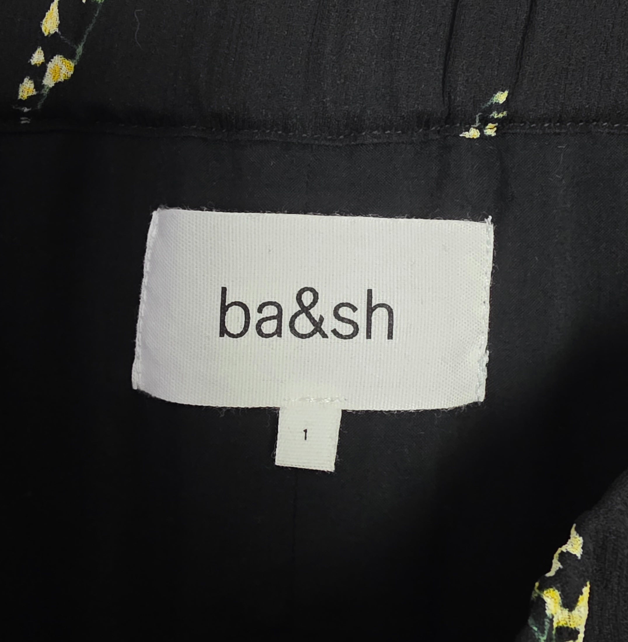 Ba&sh lange maxi rok zwart geel 36 S tweedehands dames designer