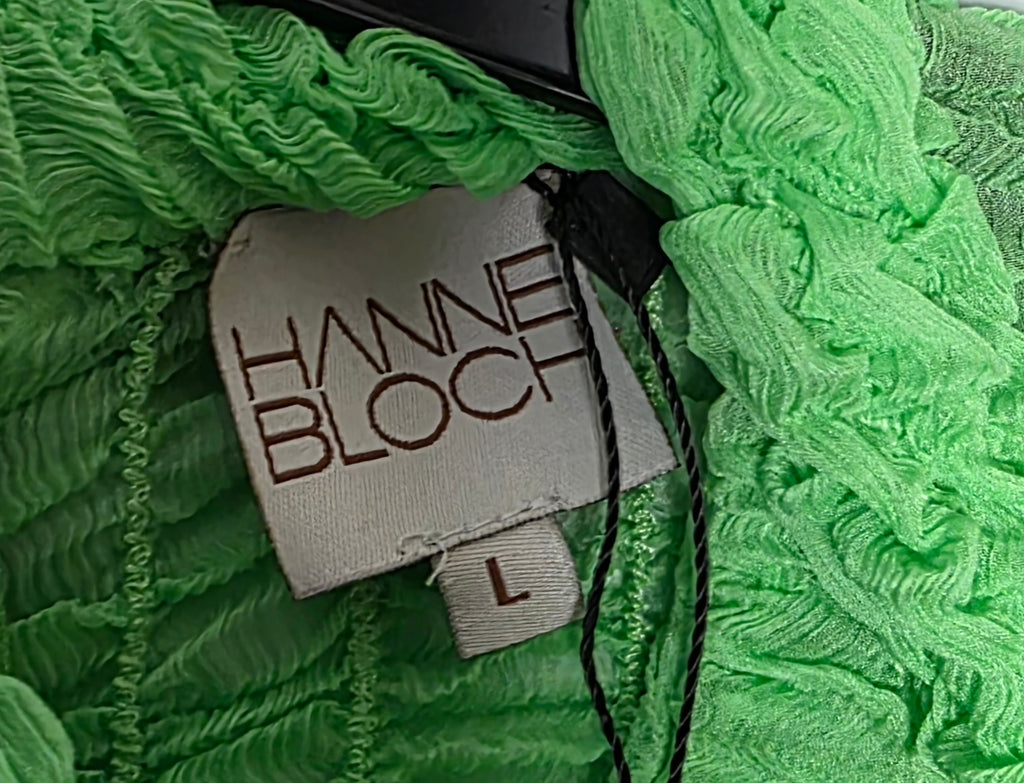 Hanne Bloch turtle neck waffle top groen L zijden tweedehands dames designer