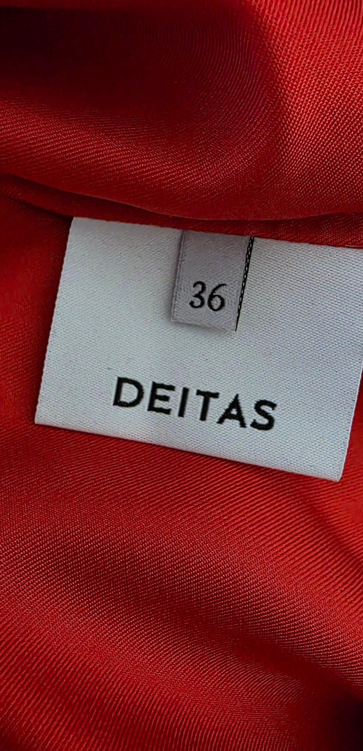 Deitas zijden midi rok rood 36 S