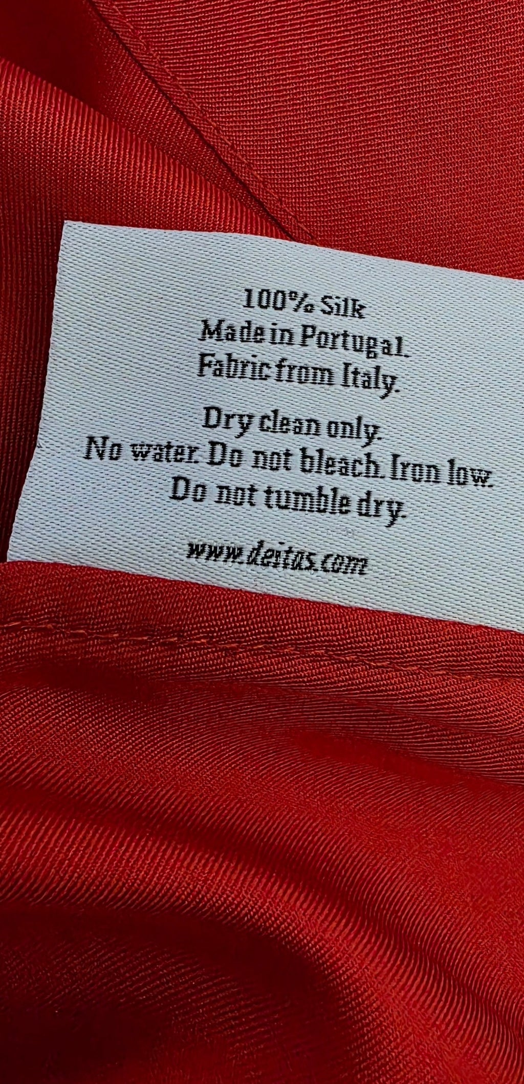 Deitas zijden midi rok rood 36 S