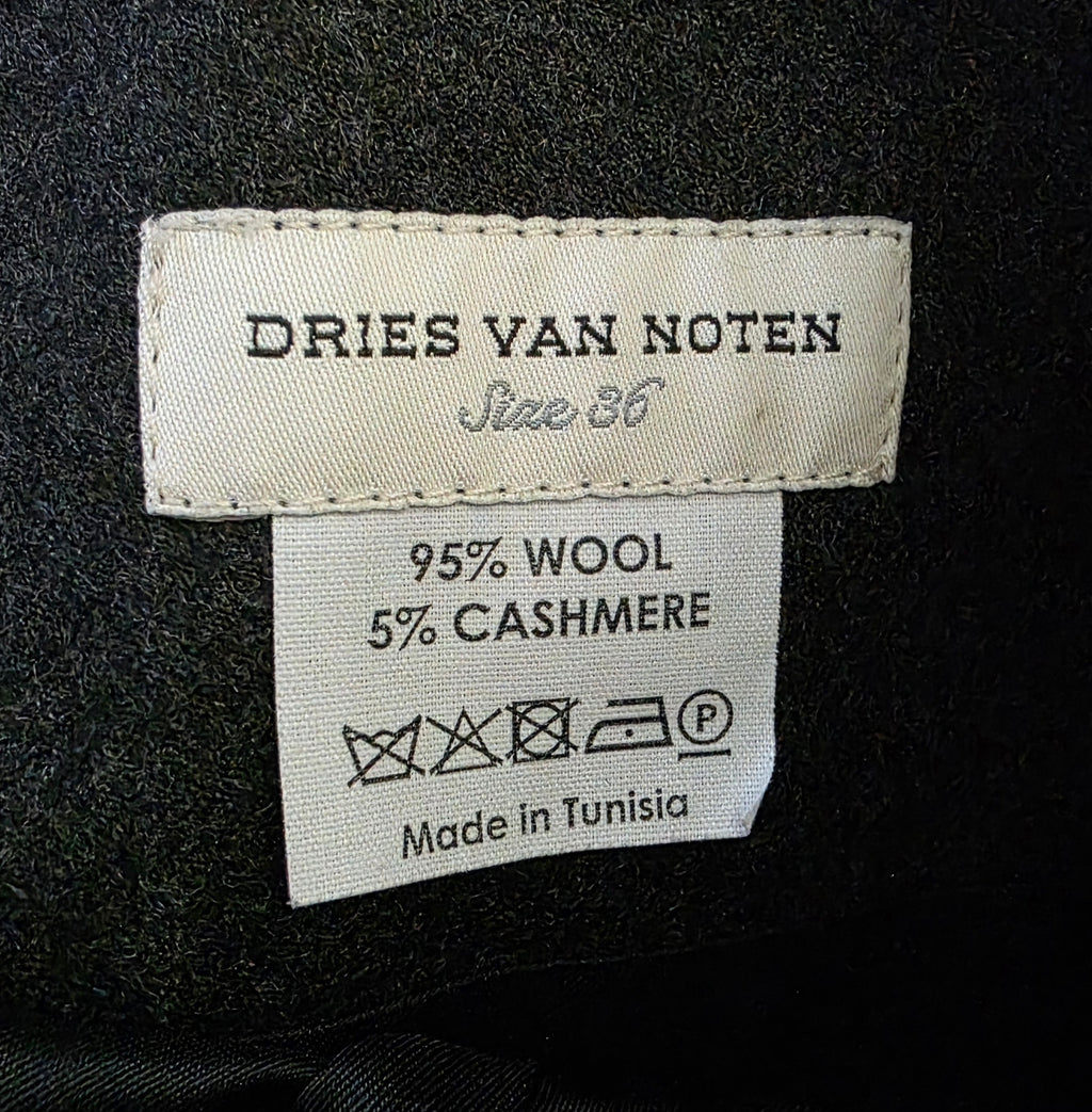 Dries van Noten midi rok grijs wol cashmere 36 S tweedehands dames designer