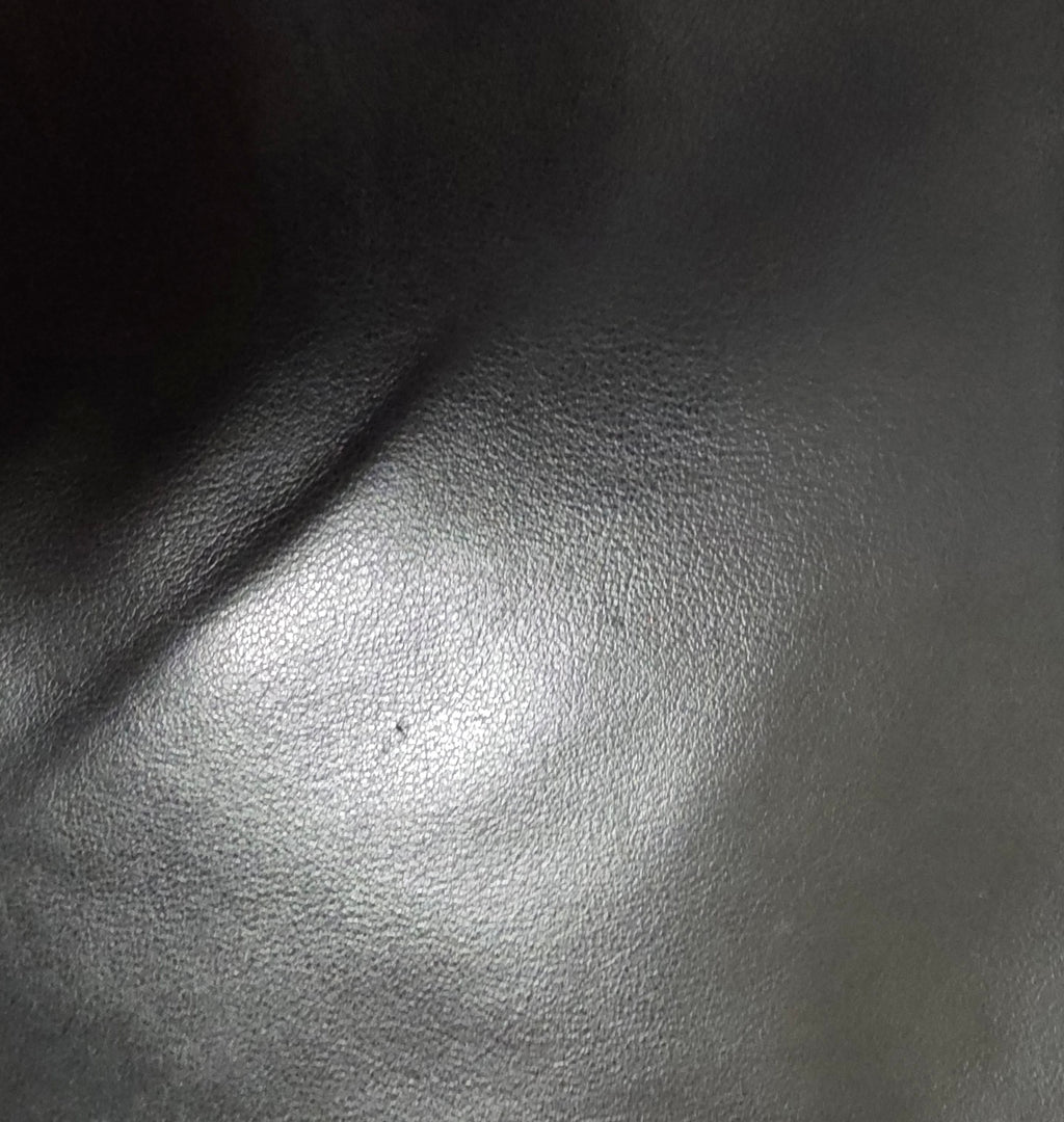 Mugler vintage faux leather dames broek zwart wijde pijpen FR36 34 xs tweedehands designer dames