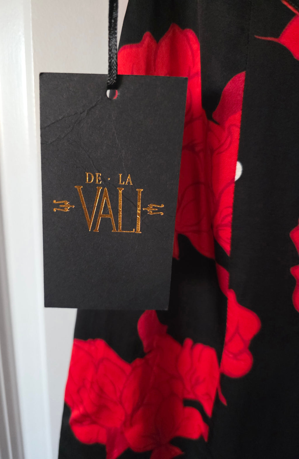 De la vali strapless mini jurk Dolly zwart rood xs 34 nieuw