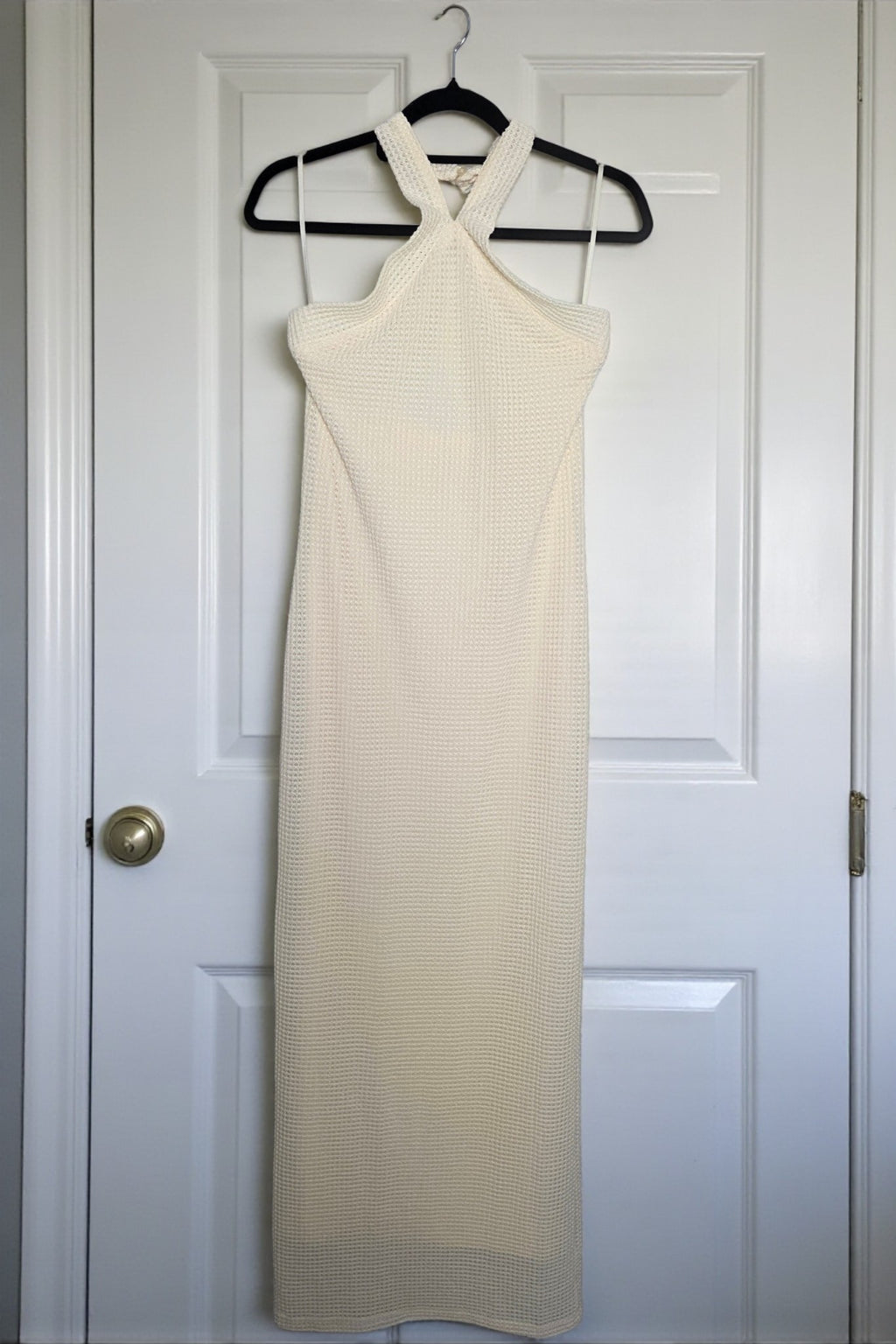 Refined Department maxi halter jurk crème L 40 nieuw