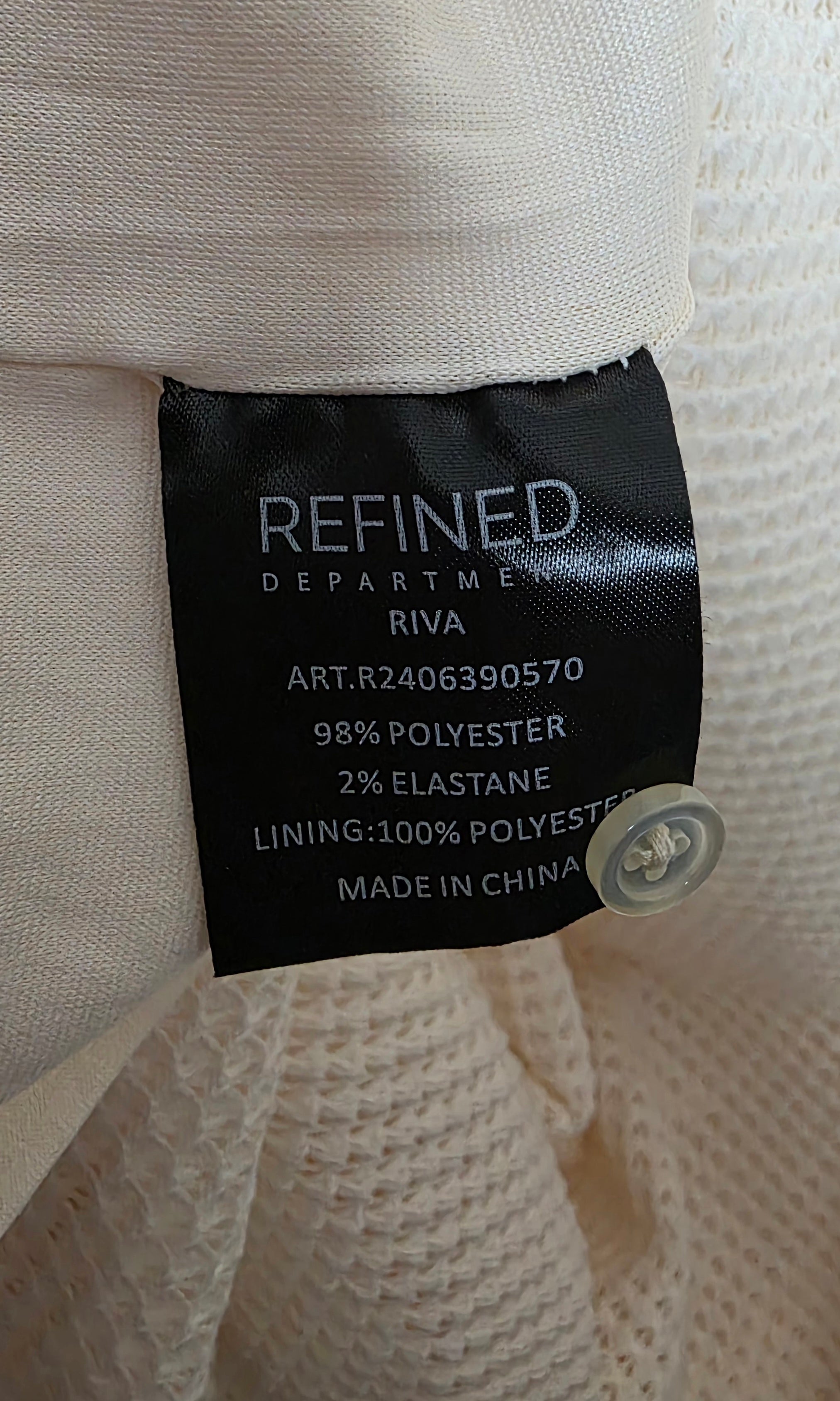 Refined Department maxi halter jurk crème L 40 nieuw