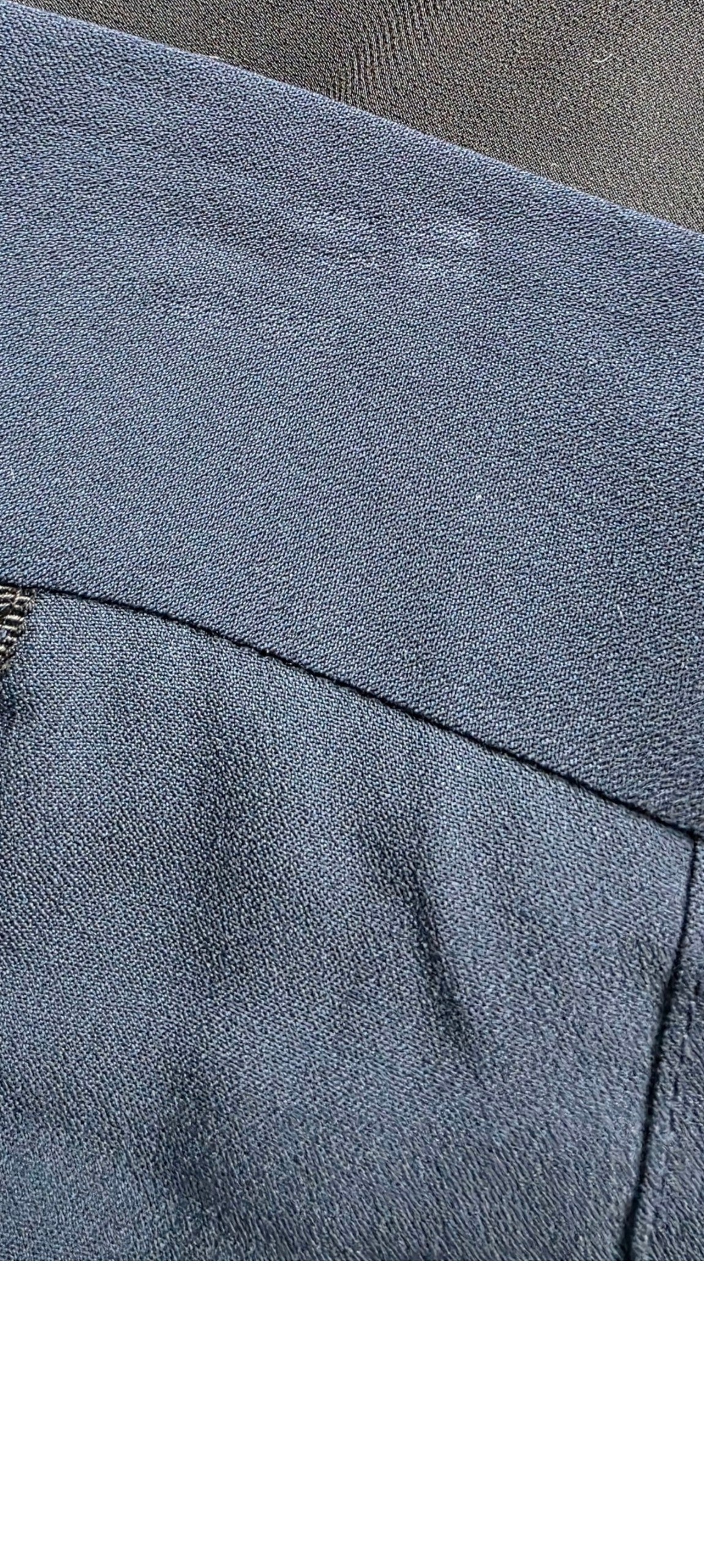 Veronica Beard sporty wijde high waist broek blauw nieuw 36 S tweedehands dames designer