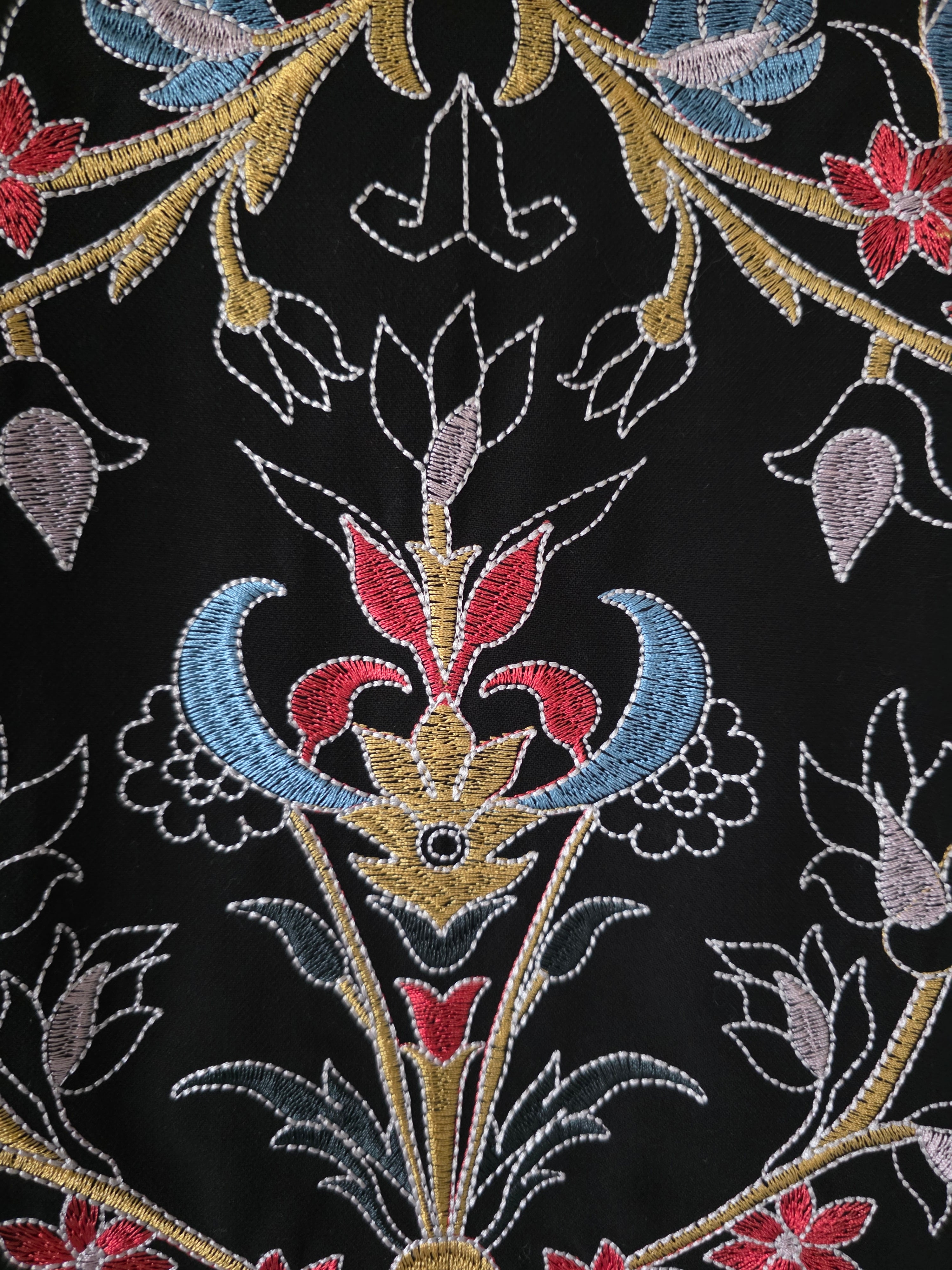 Nenette Milano embroidery korte rok zwart xl 42 pre-loved