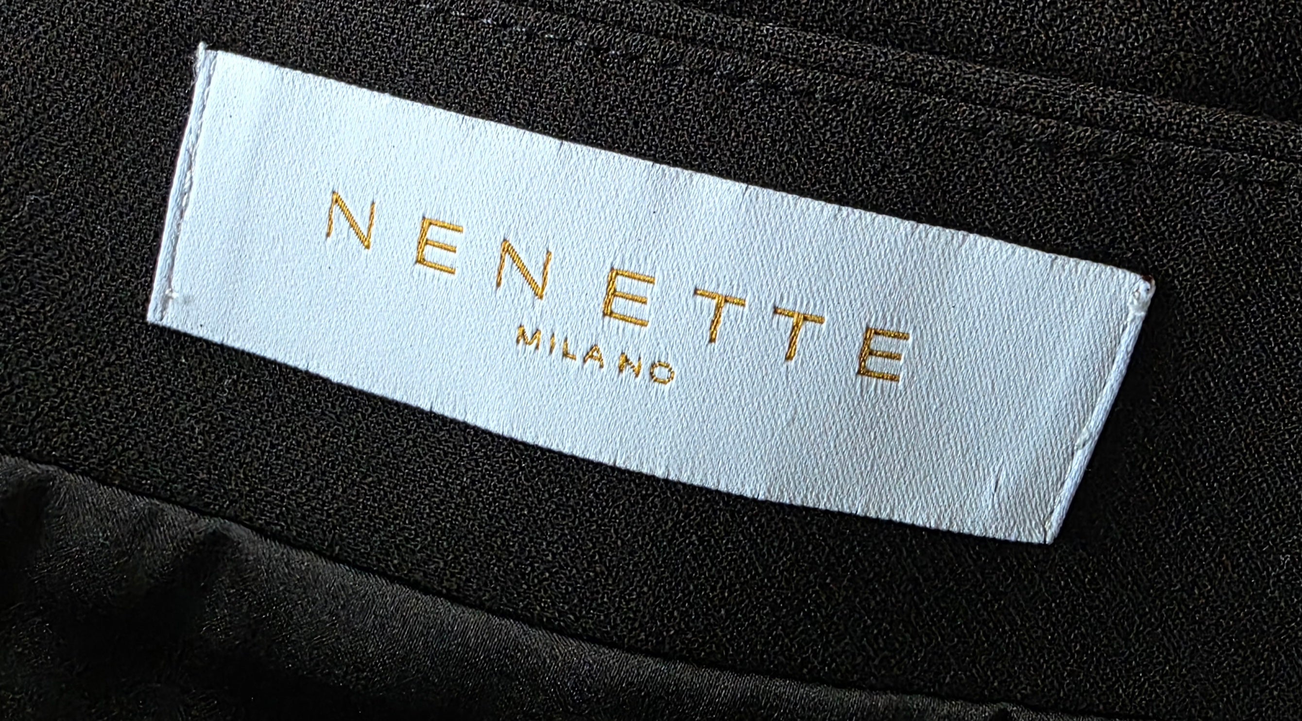 Nenette Milano embroidery korte rok zwart xl 42 pre-loved
